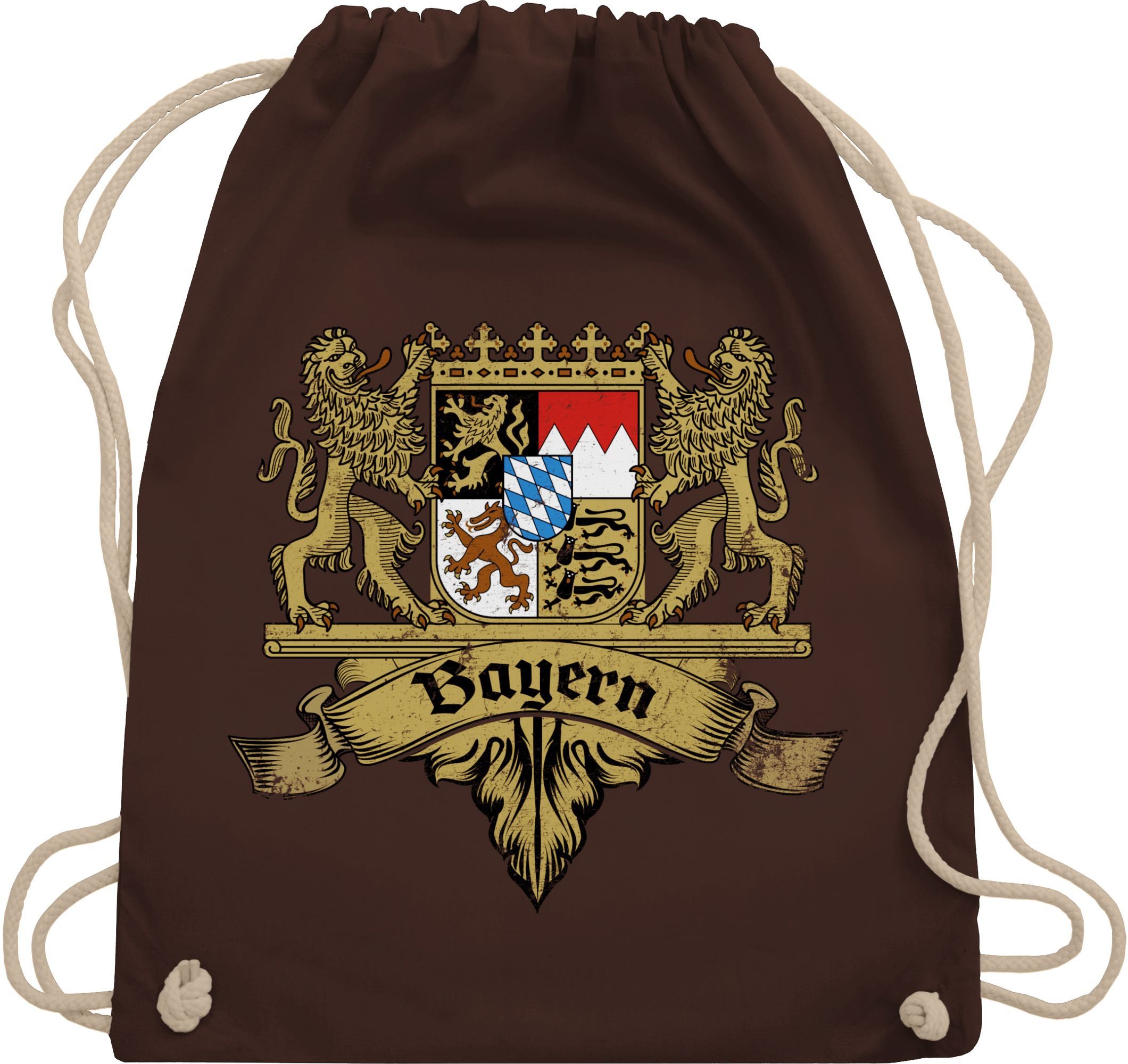 Shirtracer Turnbeutel Bayern Wappen Bayernland Freistaat Bayern, Mode für Oktoberfest Tasche