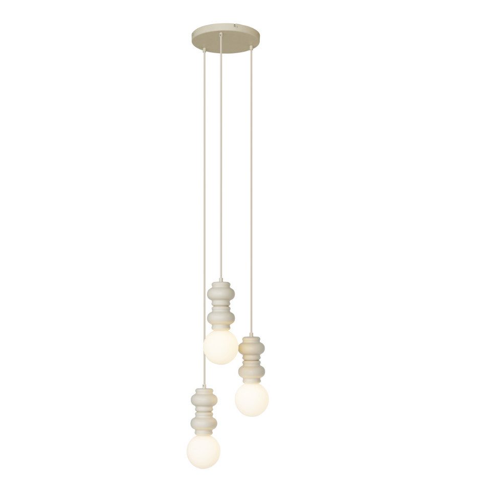 Qazqa Pendelleuchte Fedde, ohne Leuchtmittel, Extra-Warmweiß, QAZQA Hängeleuchte, g9, Beige, Stahl, Retro