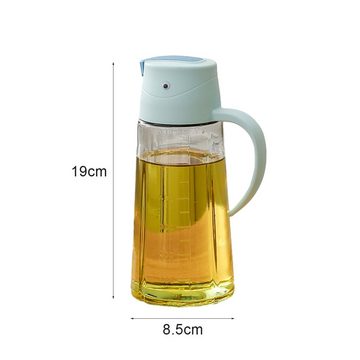 Lubgitsr Ölspender 2er-Pack Ölbehälter aus Glas,Olivenöl-Spenderflasche mit automatischem