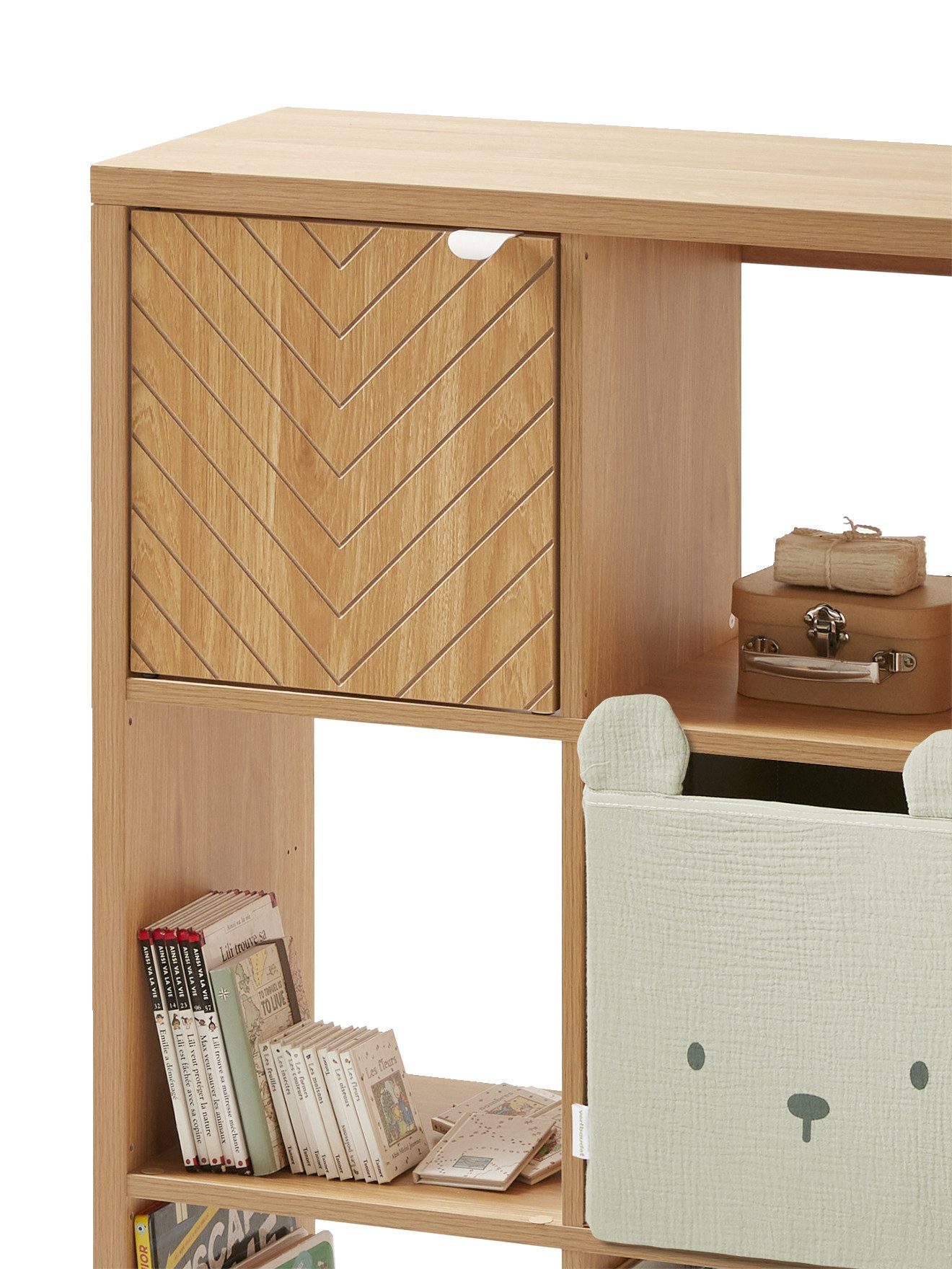 vertbaudet Kinderregal Tür für Kinderzimmer Regal CHEVRONS