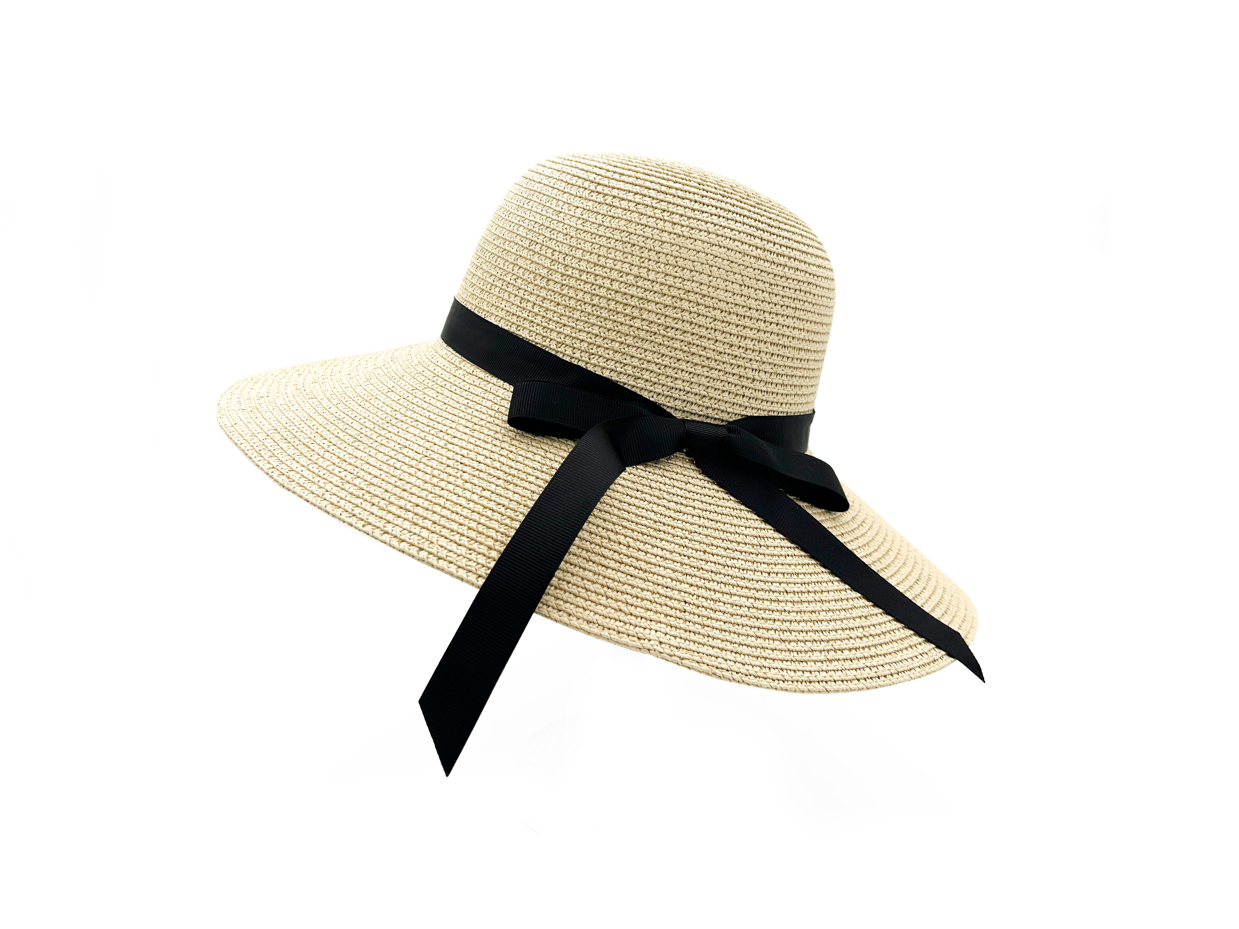 Kamoa Strohhut Hut Henriette natur mit schwarzem Hutband