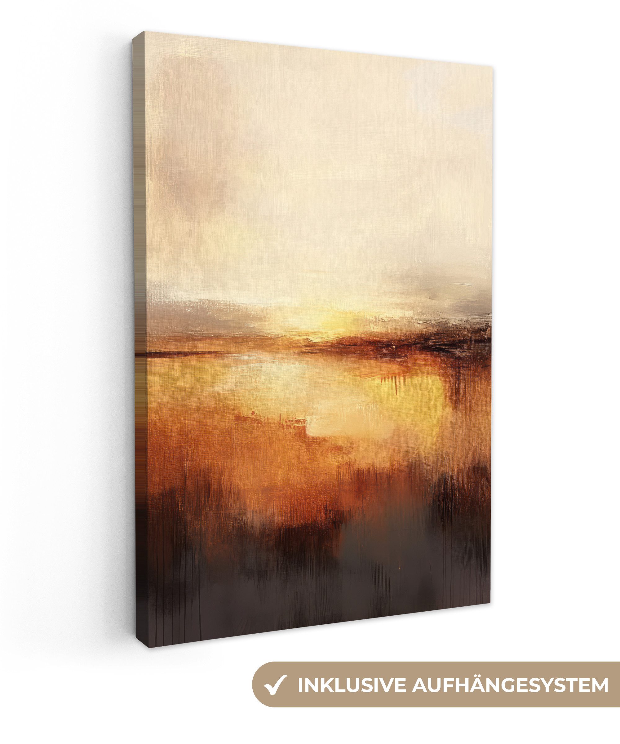 OneMillionCanvasses® Leinwandbild Abstrakt - Braun - Modern - Herbstfarben, günstig online kaufen