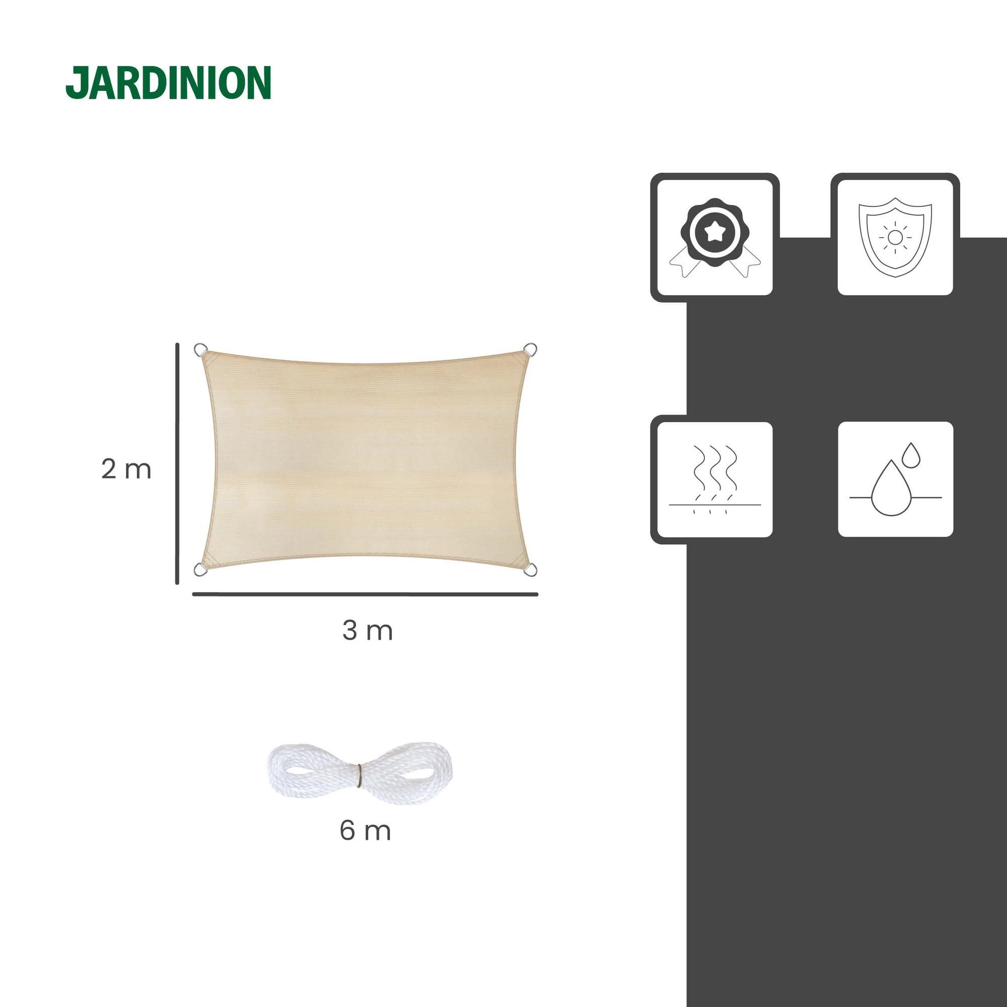 Jardinion Sonnensegel, (Rechteckig 2 x 3m günstig online kaufen