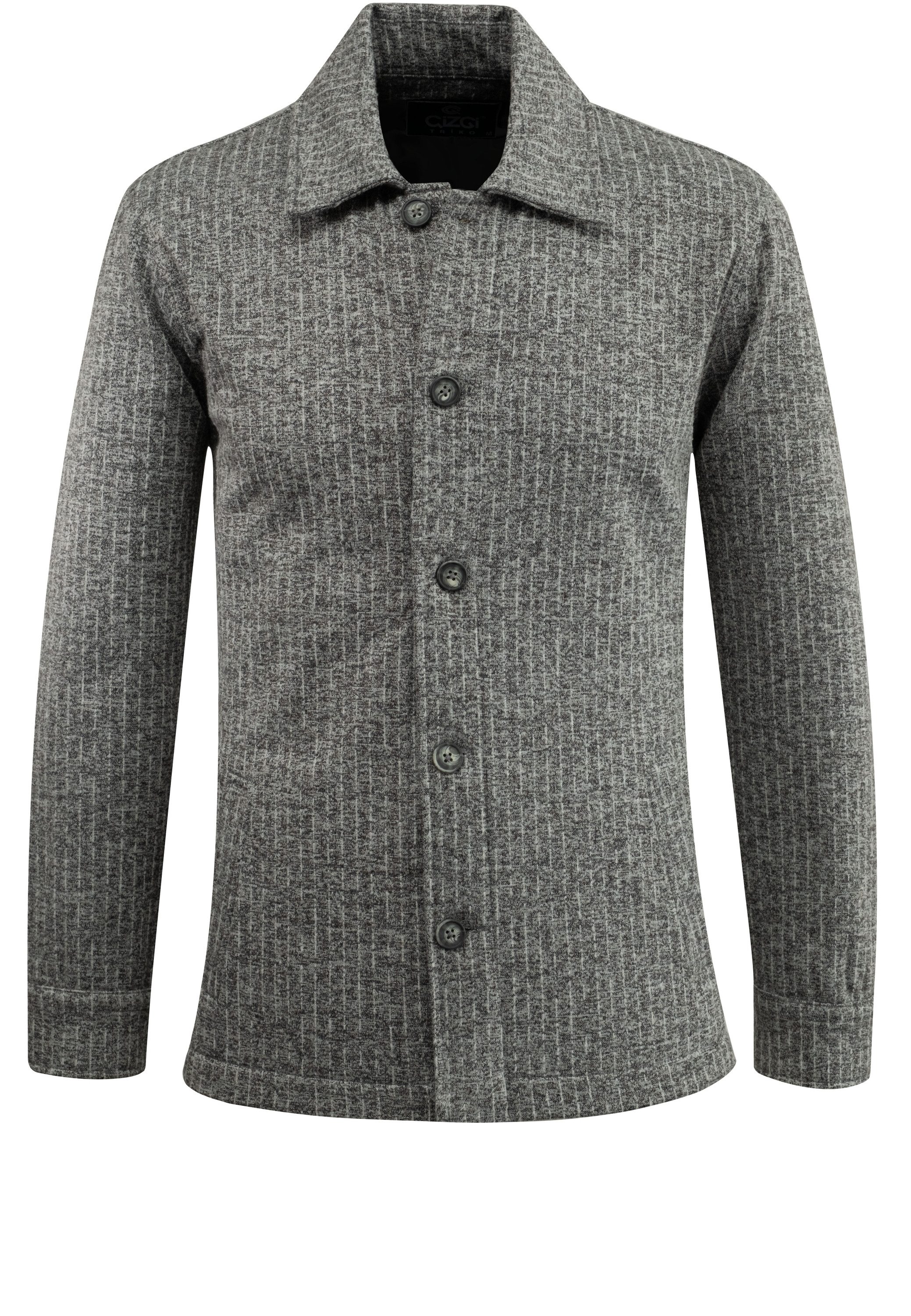 Cizgi Triko Blouson mit feinen Nadelstreifen