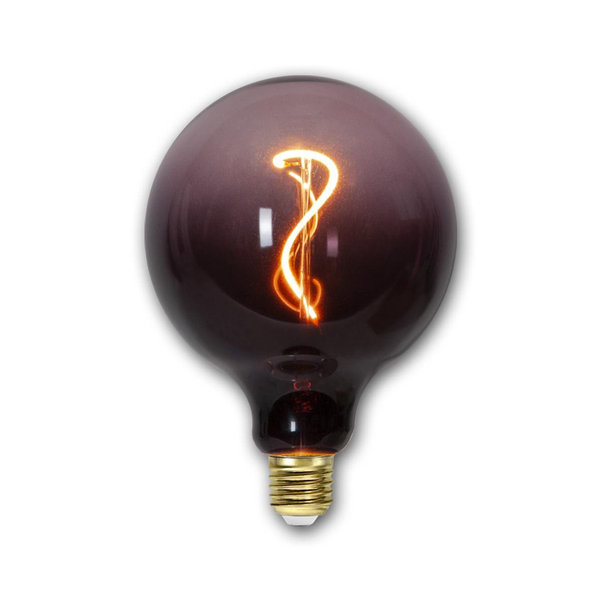 STAR TRADING LED-Leuchtmittel E27 Design Birne COLOUR-MIX violett 175x125mm dimm, warmweiß