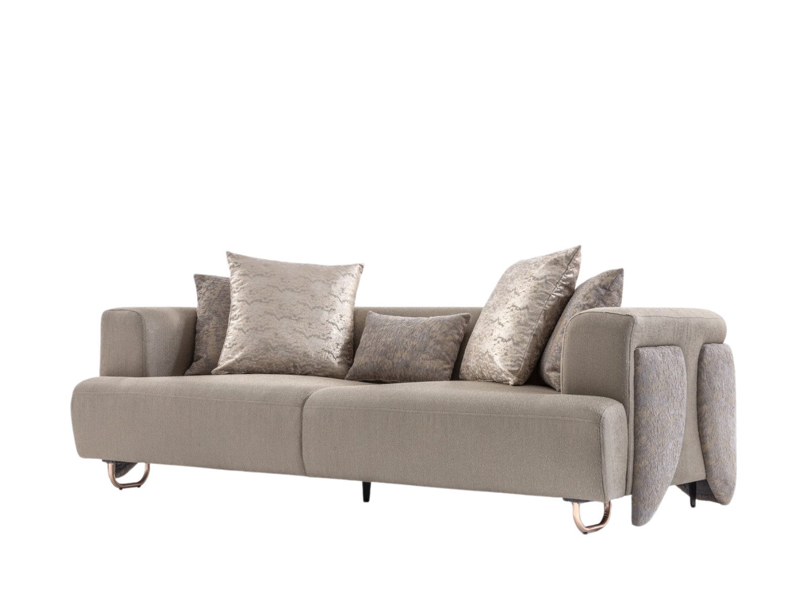 Villa Möbel Sofa Brugge, Sofa 1 Teile, 3-Sitzer Sofa für gemütliche Stunden im Wohnzimmer