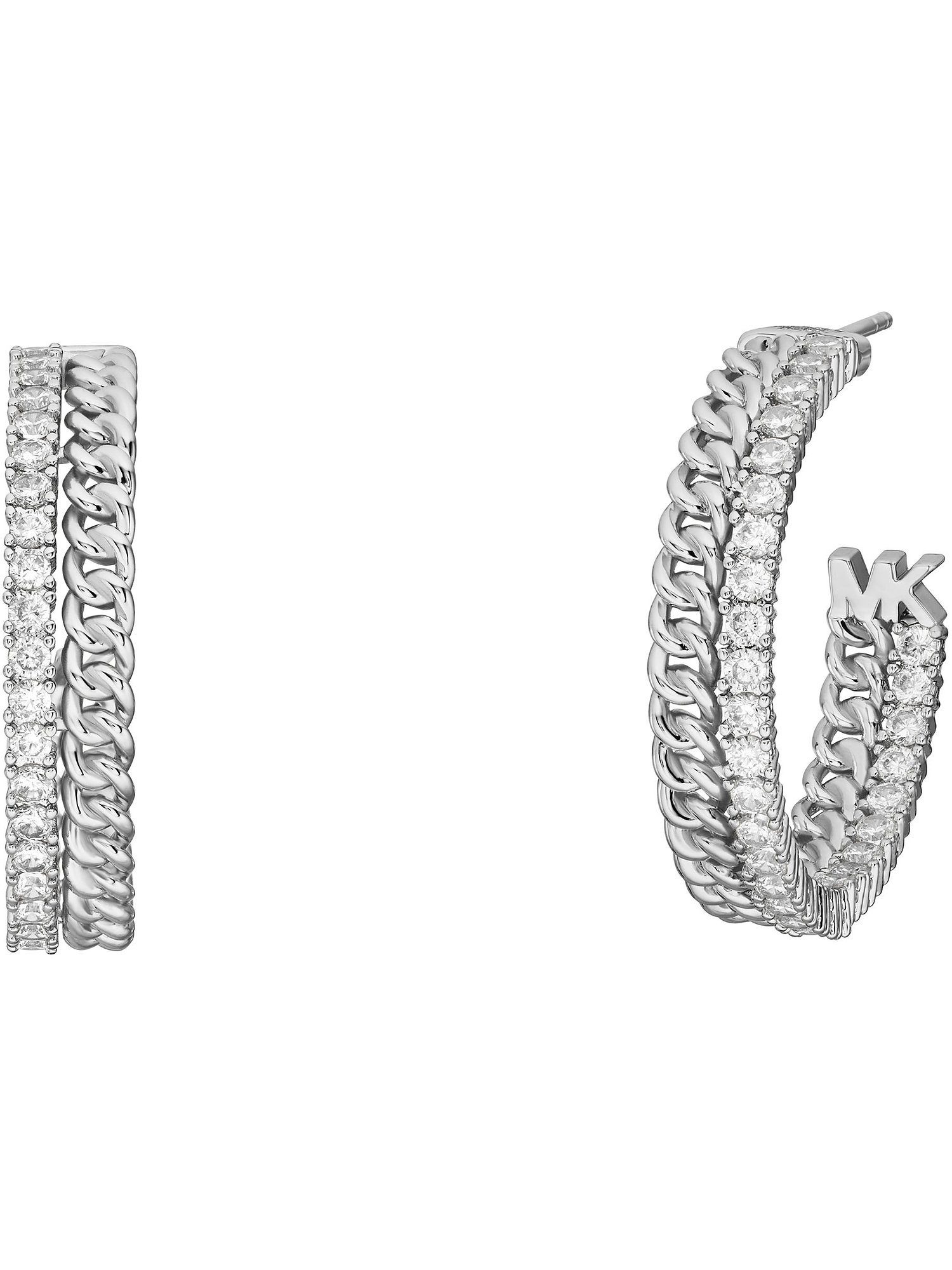 MICHAEL KORS Paar Creolen Michael Kors Damen-Creolen Metall Zirkonia (Paar), METALLIC MUSE