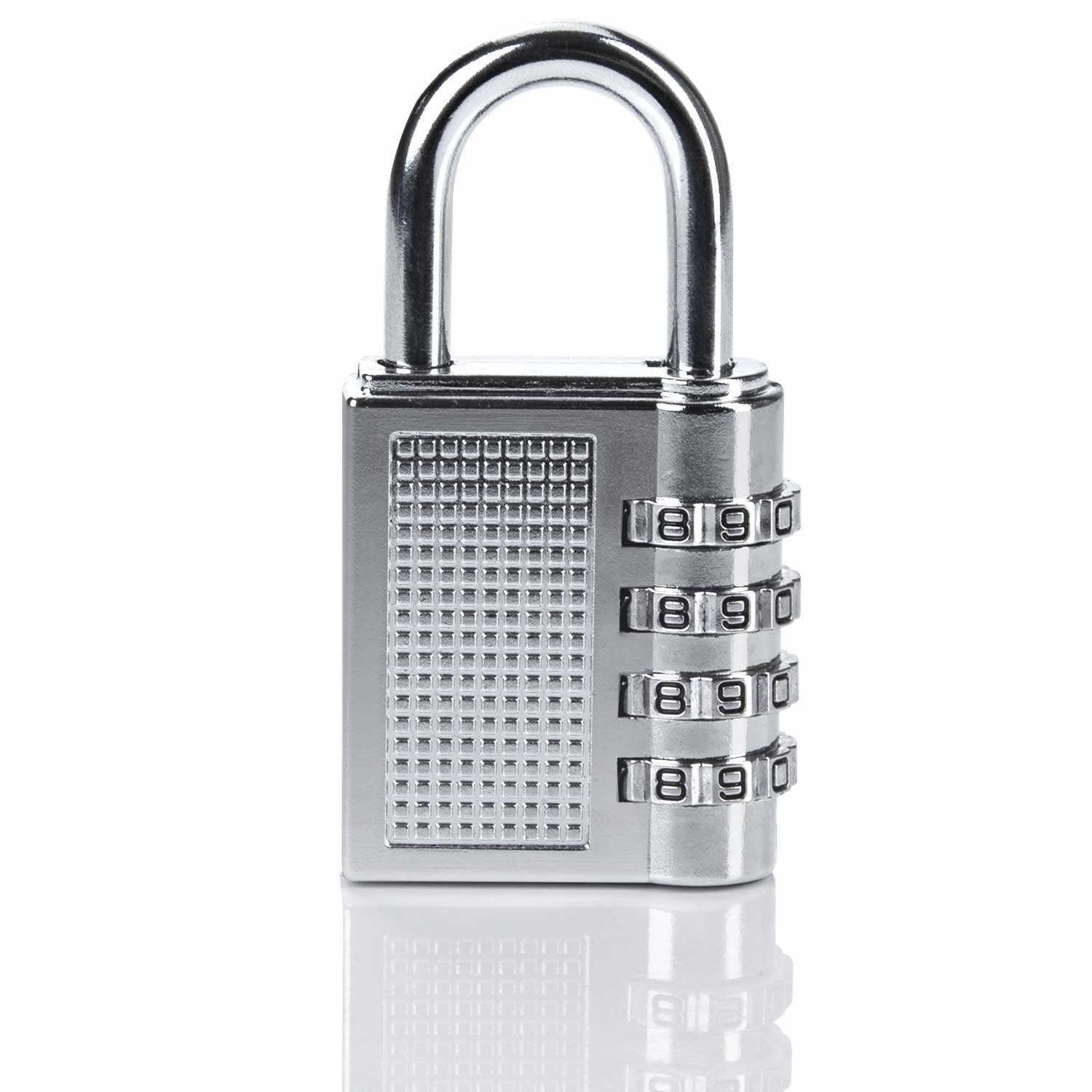 Goods+Gadgets Zahlenbügelschloss Reiseschloss mit Zahlencode – Sicheres Schloss für Taschen und Gepäck (Vorhängeschloss, 1-tlg., Reiseschloss), Kofferschloss