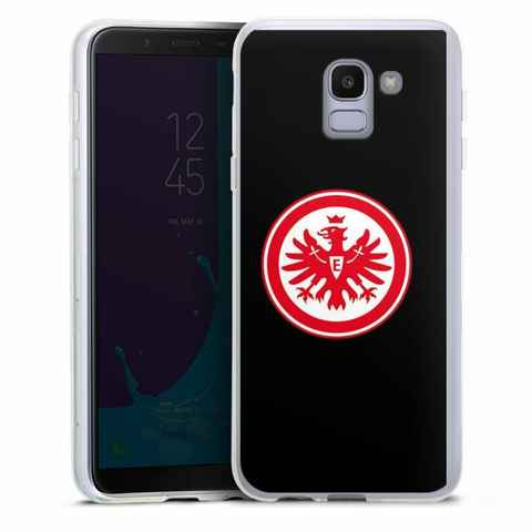 DeinDesign Handyhülle Eintracht Frankfurt SGE Adler Eintracht Frankfurt schwarz, Samsung Galaxy J6 (2018) Silikon Hülle Bumper Case Handy Schutzhülle