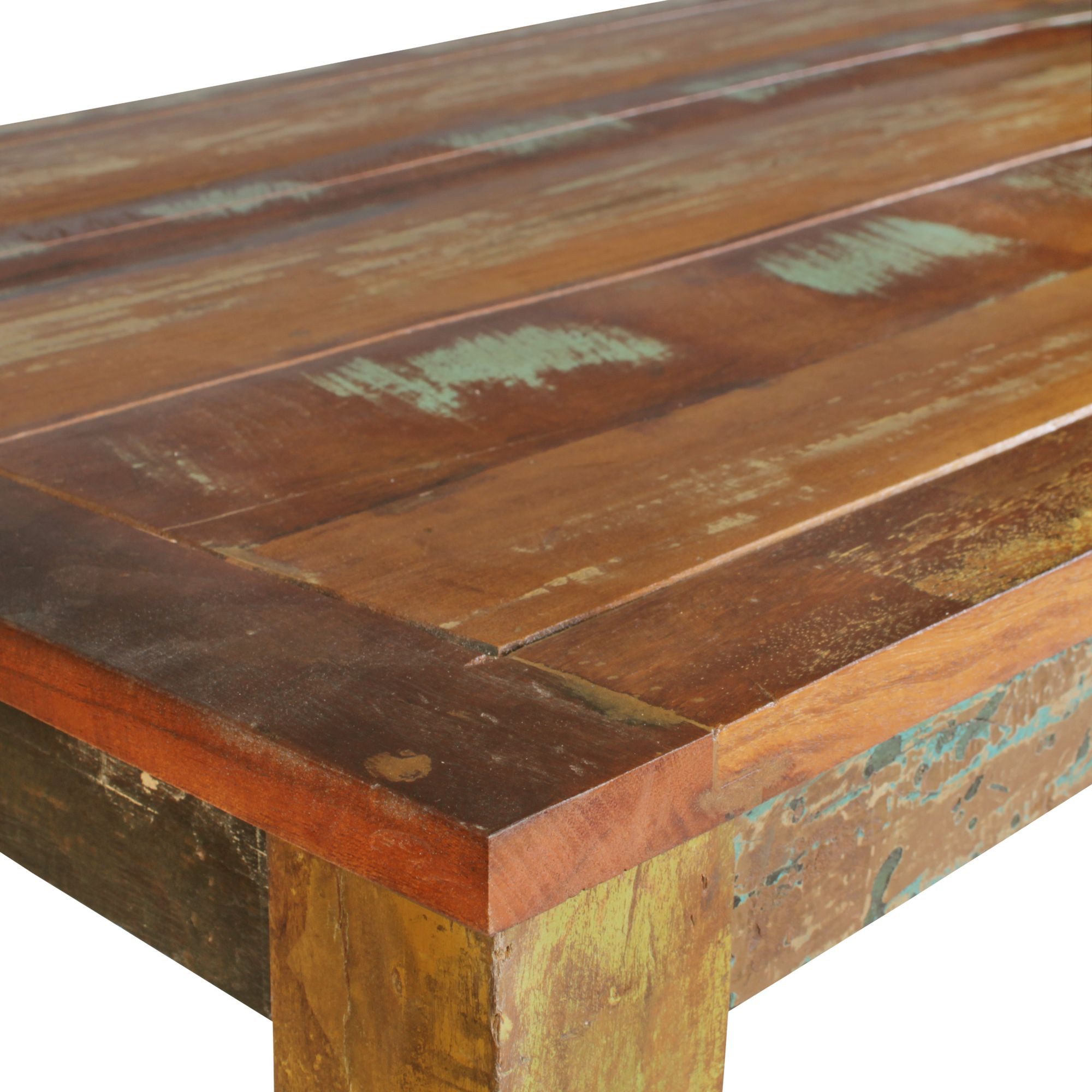 FINEBUY Esstisch FB45308 Esszimmertisch KALKUTTA 120 x 70 cm Tisch Küchentisch (120x70x76 cm Mango Massivholz Rechteckig Shabby), Kleiner Esszimmertisch, Küchentisch Holztisch