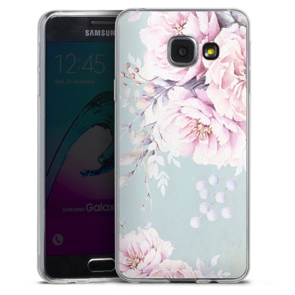 DeinDesign Handyhülle Blume Pastell Wasserfarbe Watercolour Flower, Samsung Galaxy A3 (2016) Slim Case Silikon Hülle Ultra Dünn