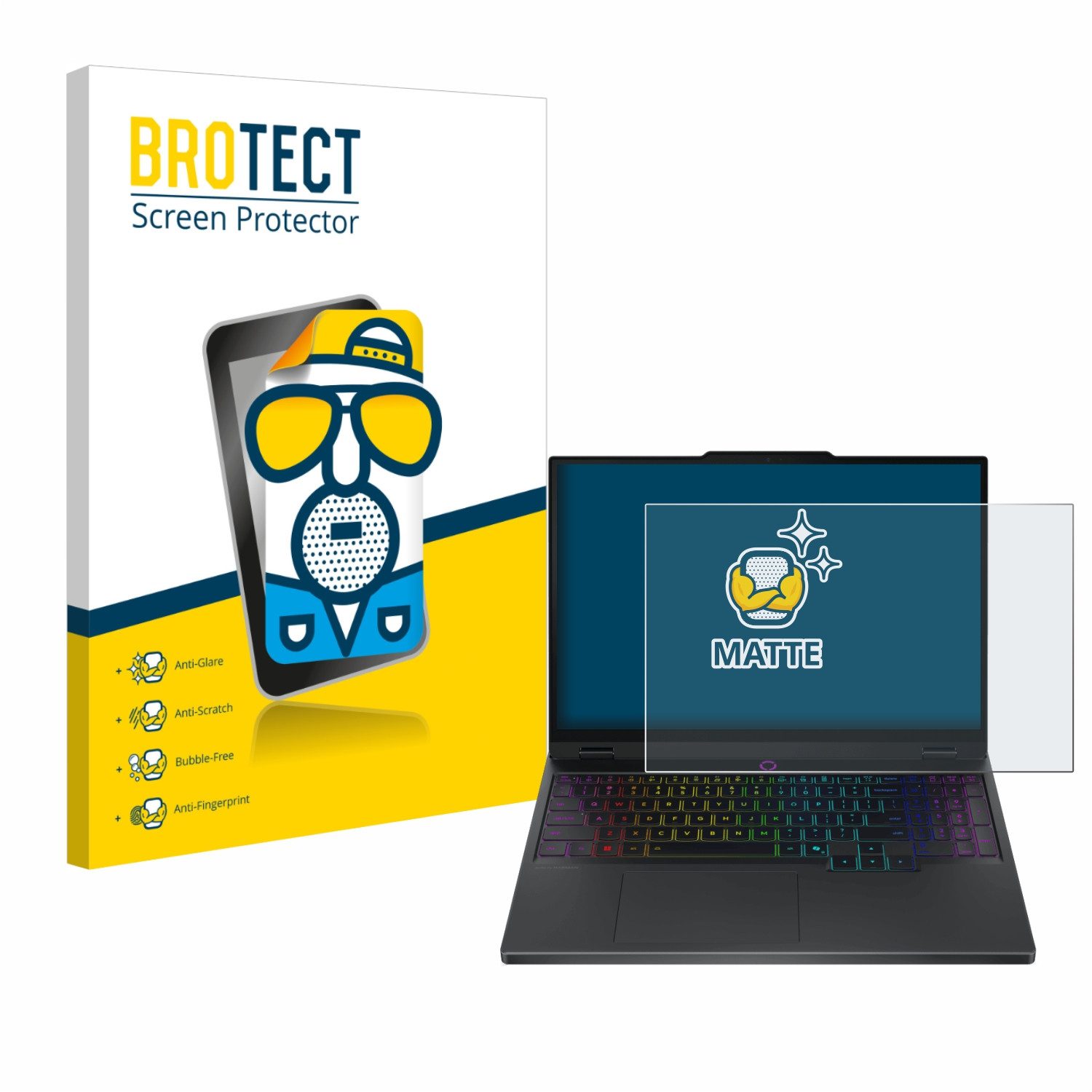 BROTECT Displayschutzfolie Schutzfolie für Lenovo Legion 5i Gen 10 15", Displayschutz Schutz Folie Matt Entspiegelungsfolie