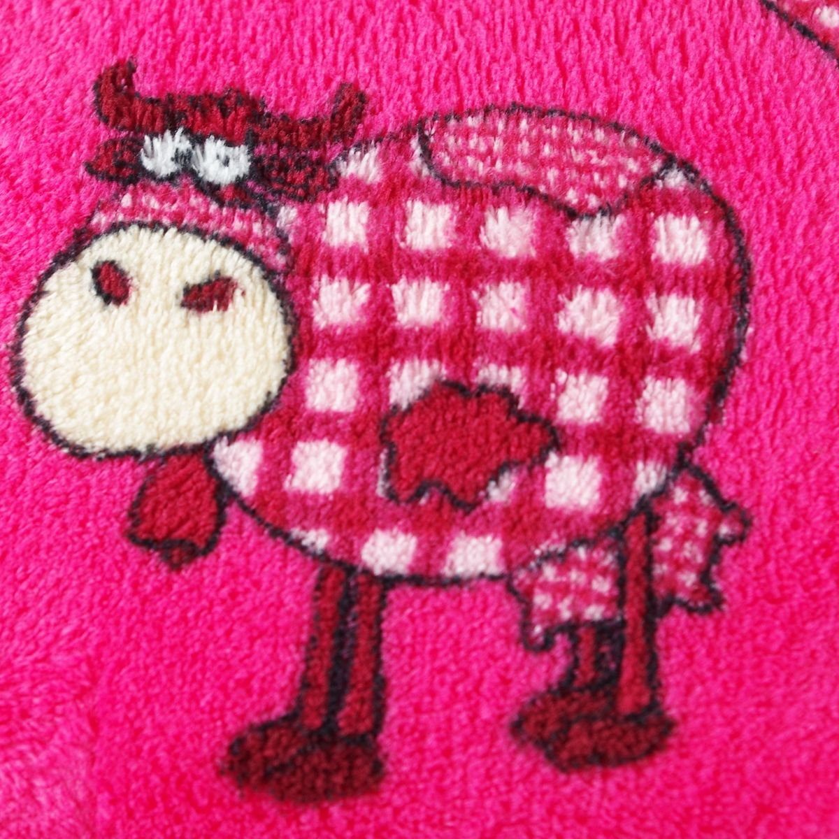 mit aus 100x150 Pink fröhliches Kinderdecke, Kuscheldecke Design Wohndecke cm Microfaser Babydecke Kühen