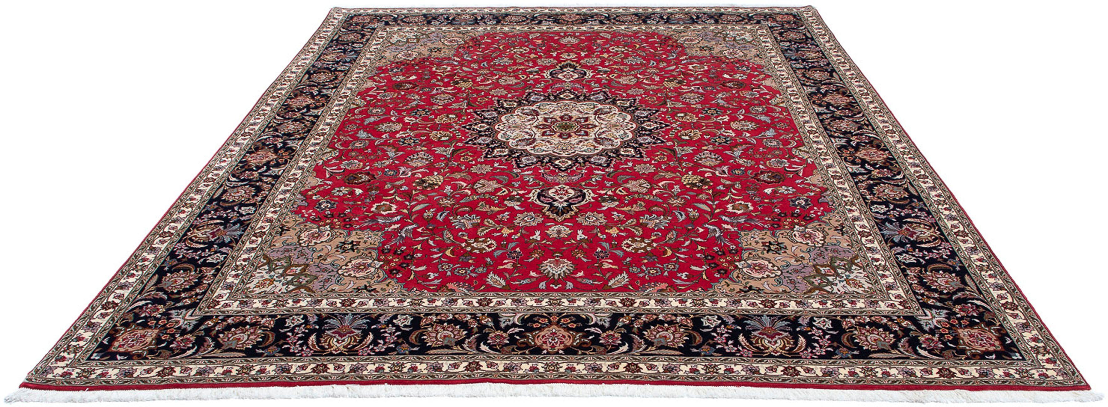 Orientteppich Perser - Täbriz - Royal - 310 x 250 cm - rot, morgenland, rechteckig, Höhe: 7 mm, Wohnzimmer, Handgeknüpft, Einzelstück mit Zertifikat