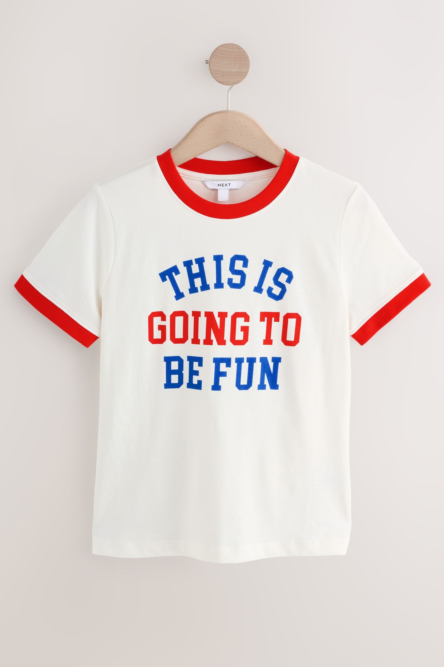 Next T-Shirt Ringer-T-Shirt mit kontrastierendem Grafikprint günstig online kaufen