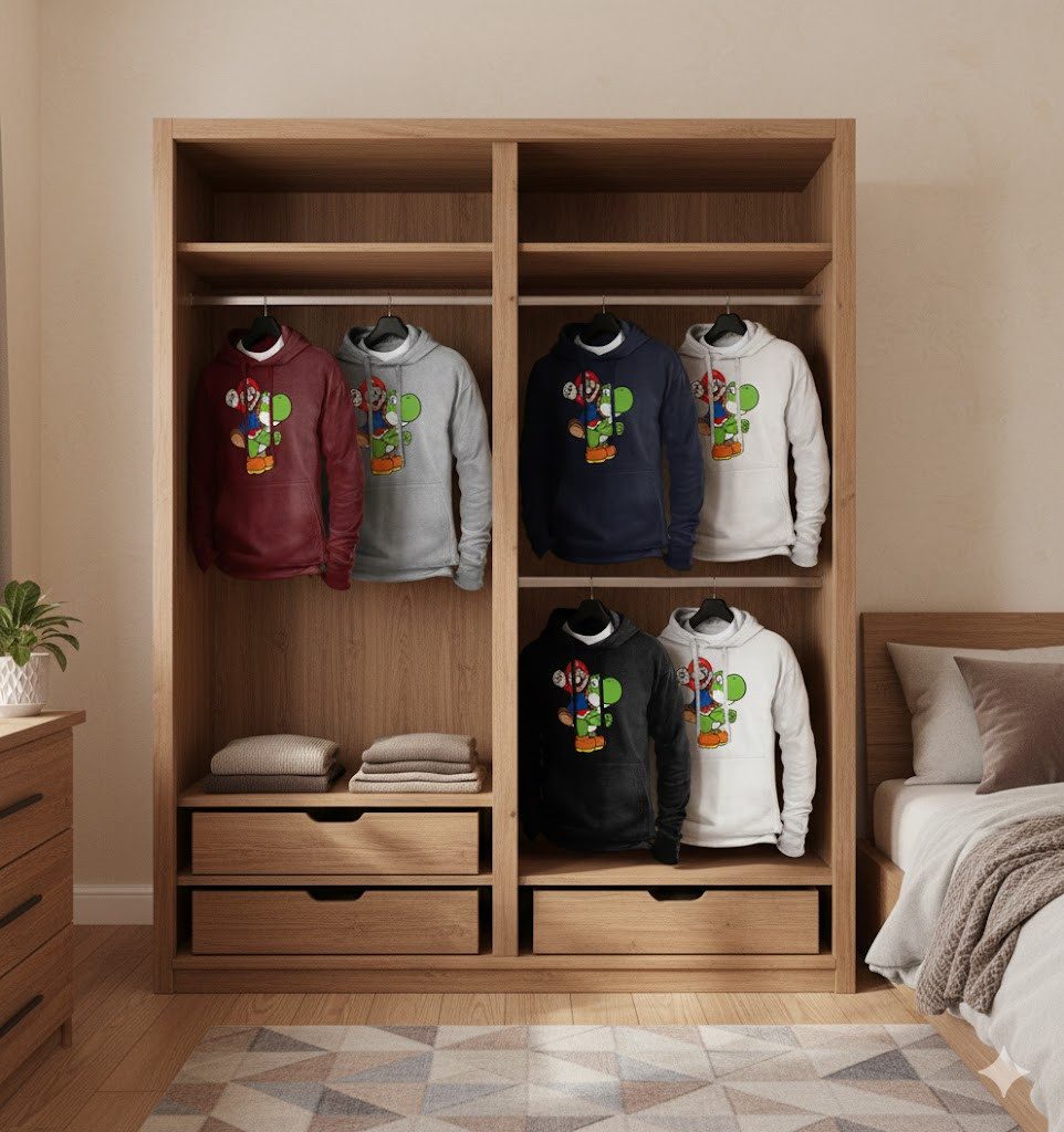 Blondie & Brownie Hoodie Herren Yoshi & Mario Konsole Retro Super Luigi Retro Herren Hoodie Yoshi Mario Luigi Konsole Retro Super Gaming Fanwear