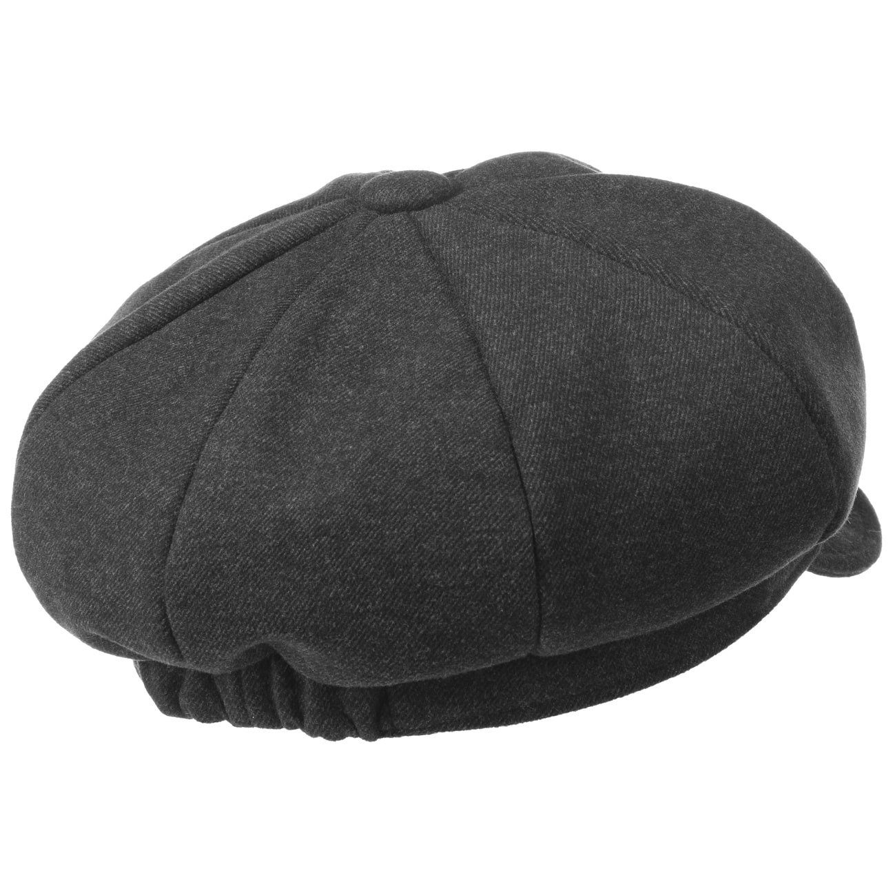 Ballonmütze dunkelgrau mit Schirm Baker-Boy-Mütze Lipodo (1-St)