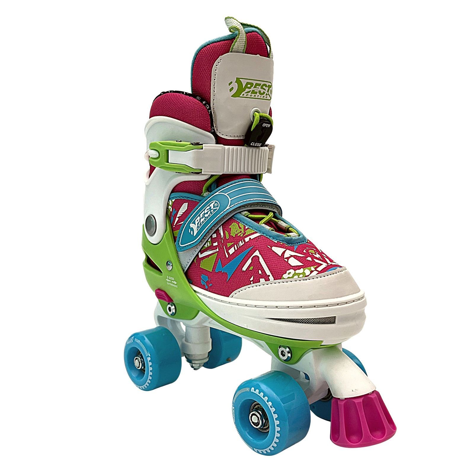 Schlittschuhe Rollschuhe Rollerskates Kinder Kids Abec 7 Größe verstellbar pink