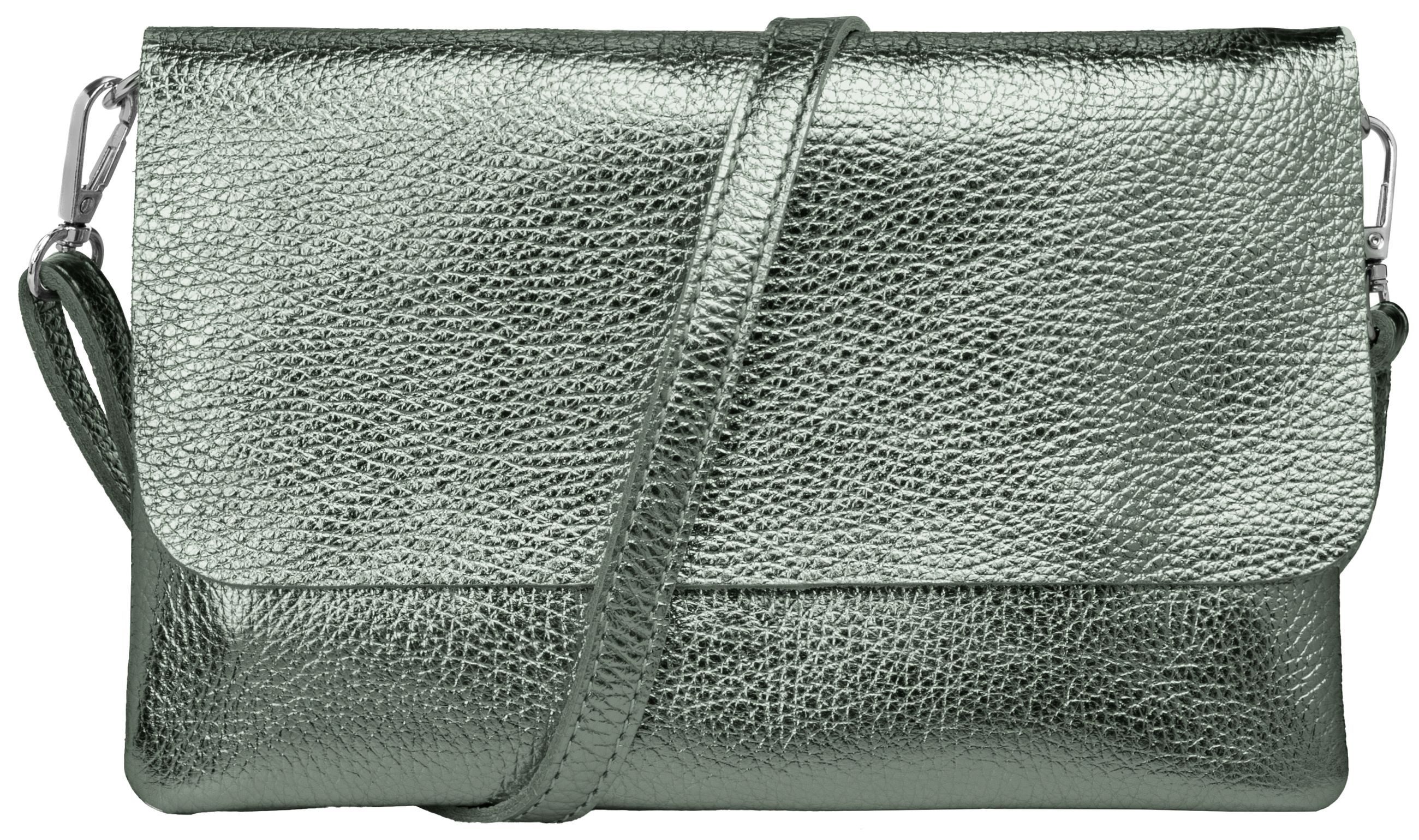 Caspar Clutch Abendtasche Damen Leder Handtasche - CLASSIC LINE - Modell No.835, leicht, elegant & unempfindlich - 100% Echtleder - Handmade in Italy