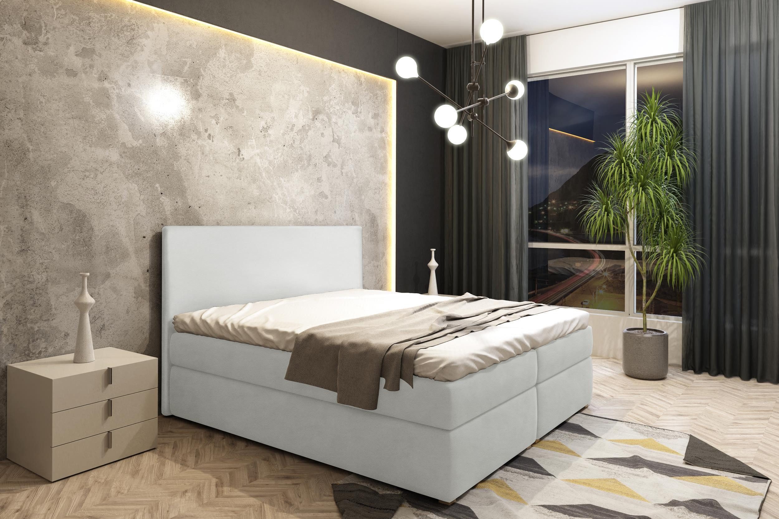 99rooms Boxspringbett Lilian (Schlafzimmerbett, Bett), 140/160/180 x 200 cm, mit Bettkasten, mit Bonellfederung