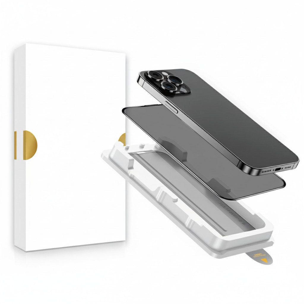 MORRENT Sichtschutzfolie Anti-Spy Privacy Glas für iPhone 17 pro max– Sichtschutz Panzerglas, antispy, Sichtschutzwinkel, Montagehilfe