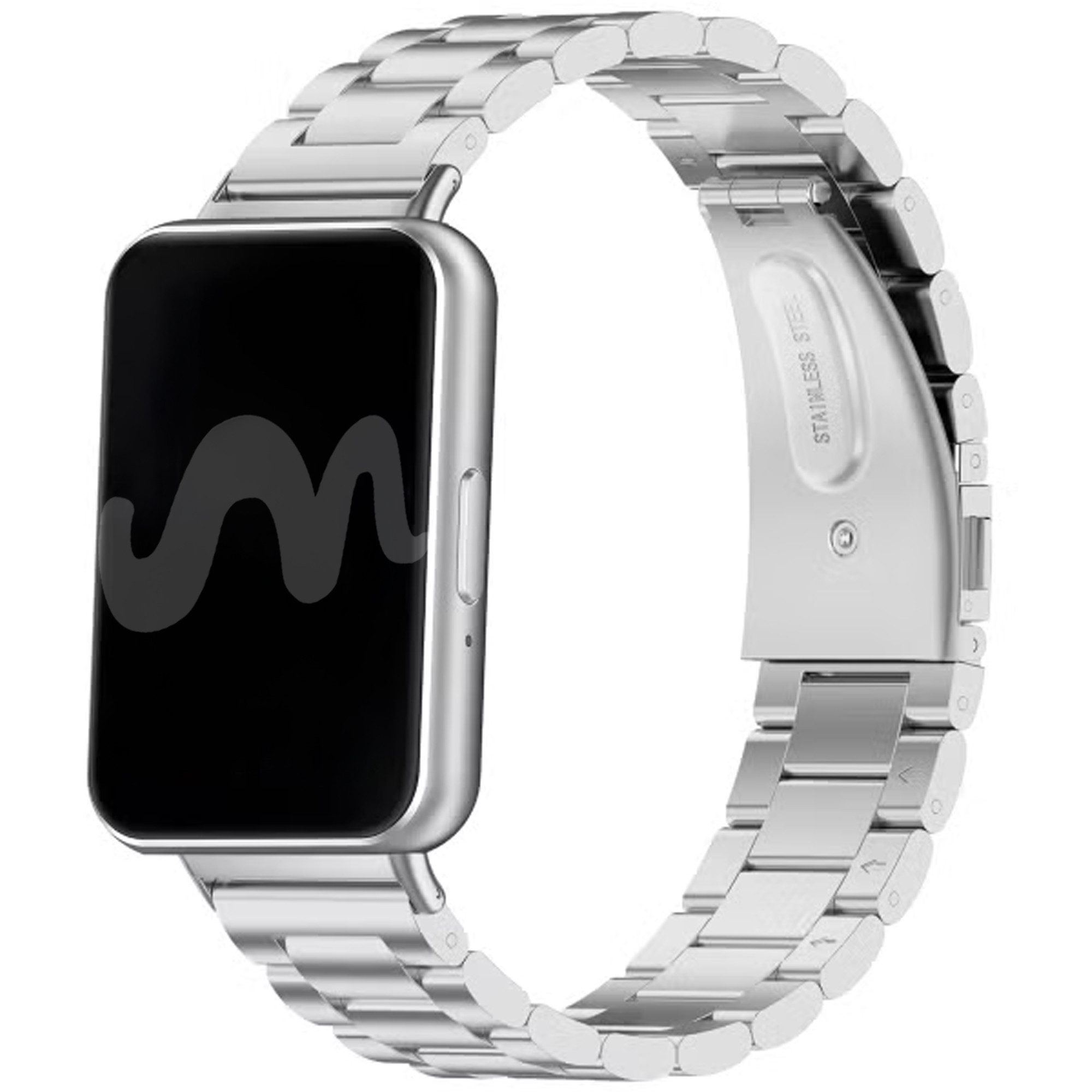 imoshion Smartwatch-Armband imoshion Edelstahlarmband für Samsung Galaxy Fit 3 - Silber