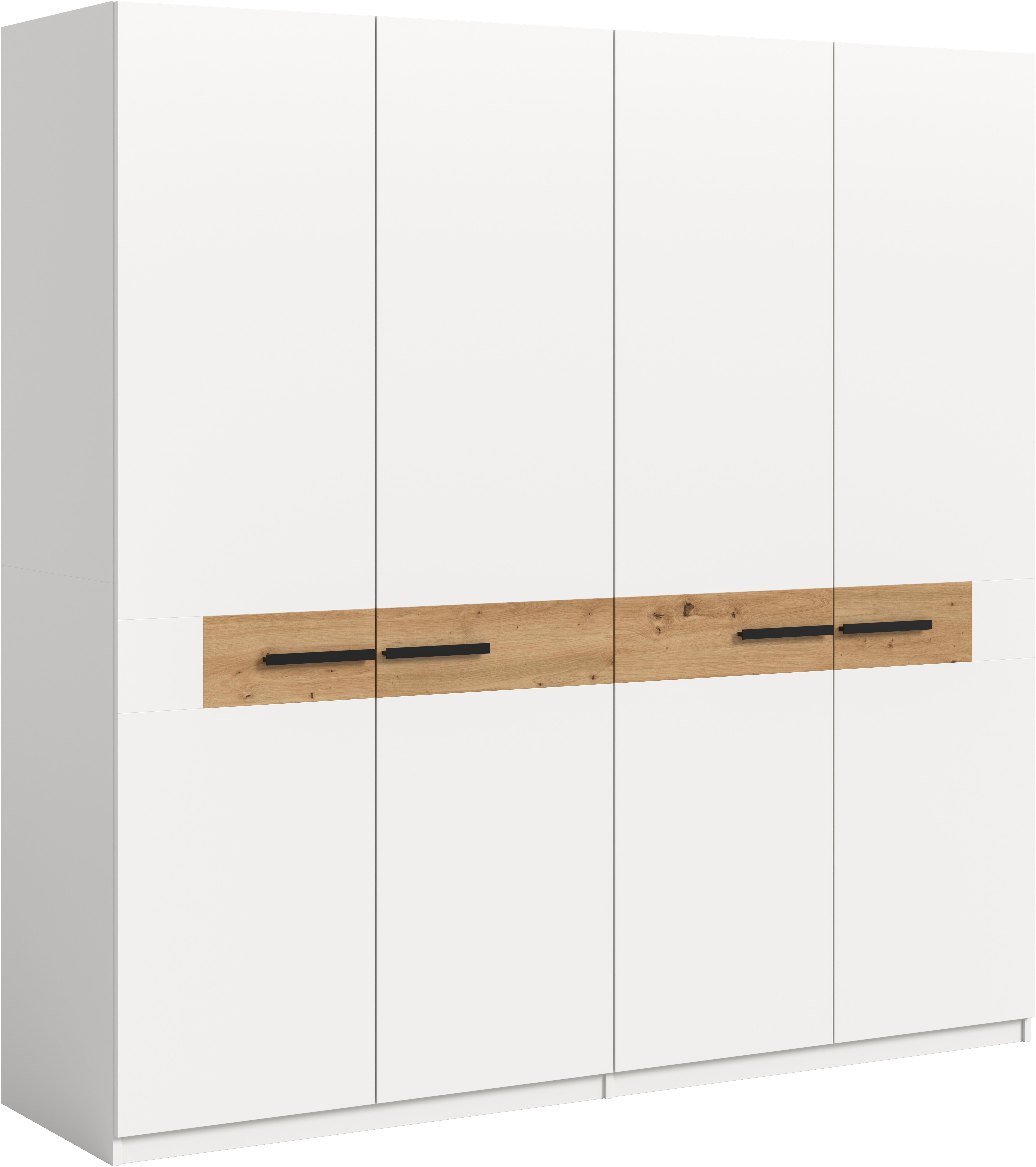 Home affaire Kleiderschrank NIEL (1-St., BxH: 200x200 cm, 2 Kleiderstangen, 4 Einlegeböden) Kleiderschrank, Schrank, Schlafzimmer, Jugendzimmer