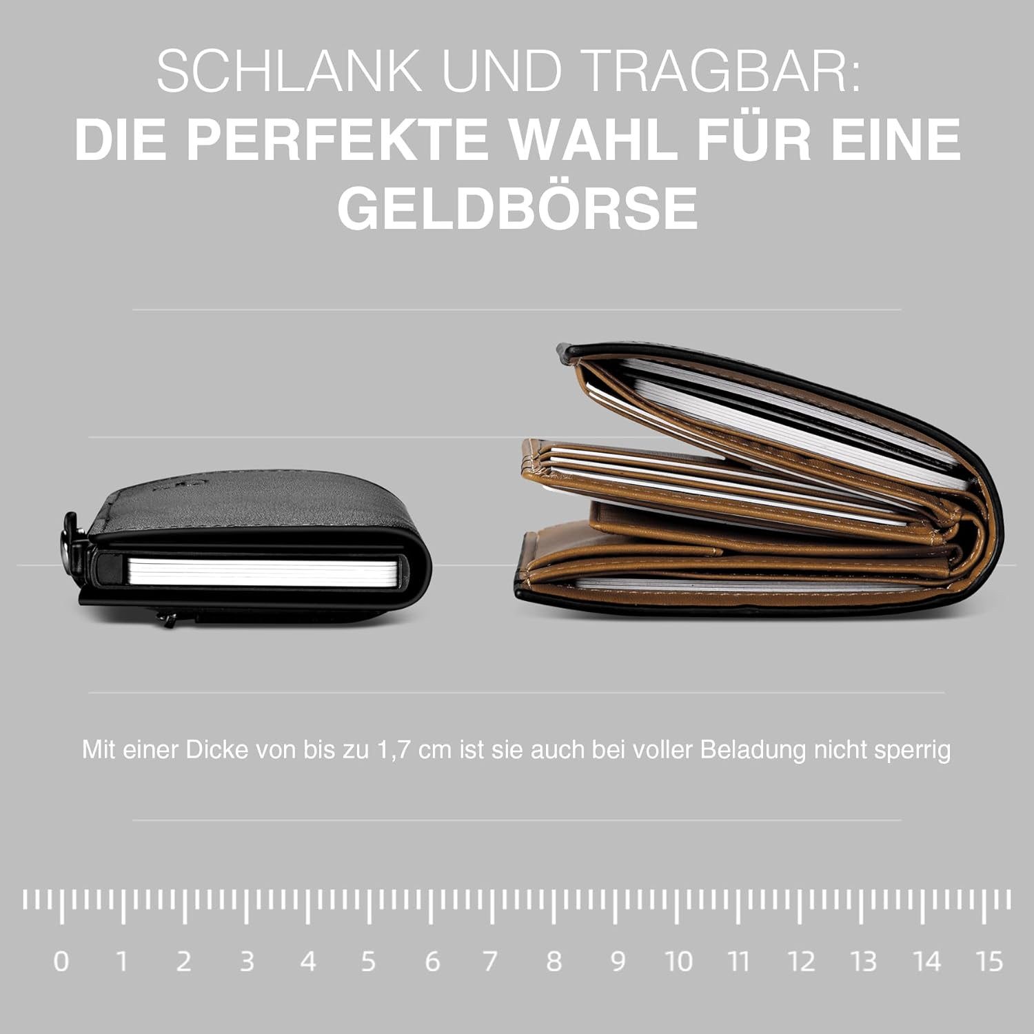 TEEHON Geldbörse Geldbeutel Herren Slim Wallet mit RFID-Schutz (Premium Led günstig online kaufen