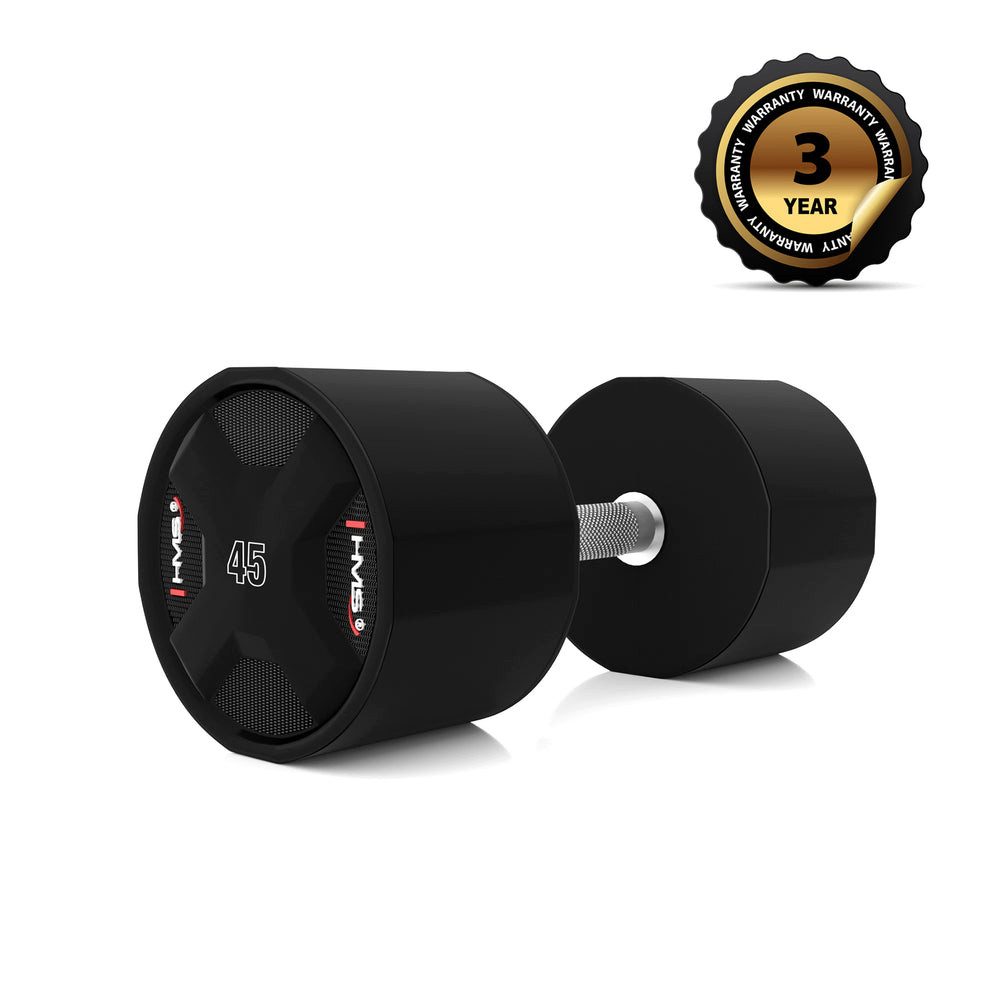 HMS Kurzhantel HPC-Hantel Fitnesshantel 45 kg, (Spar-Set, Komfortabler Griff), Entwickelt anspruchsvolle Trainingseinheiten mit schweren Gewichten