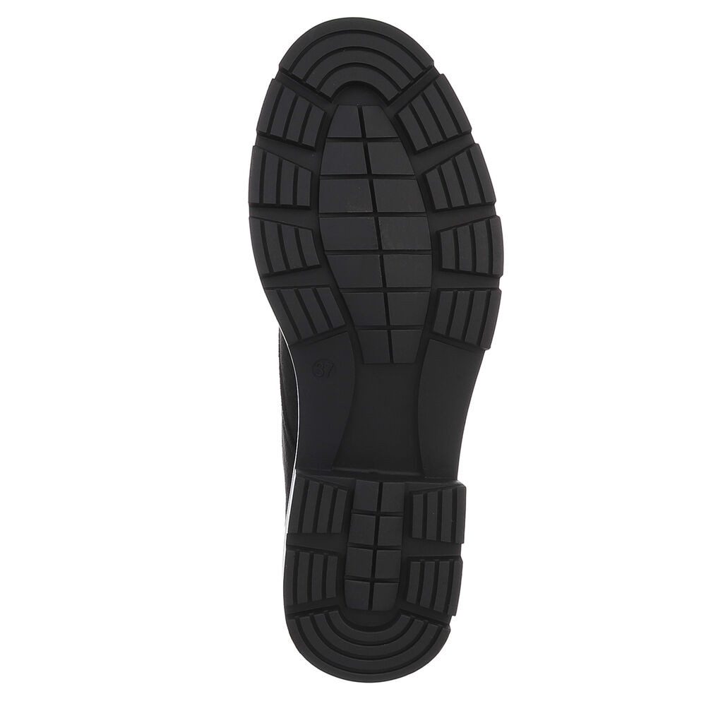 Ital-Design Klassischer Schnürschuh mit robuster Sohle für Damen Schnürschuh (90793450) Blockabsatz Schnürer in Schwarz
