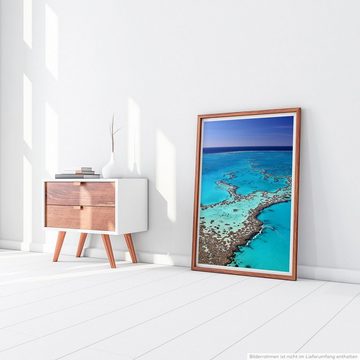 Sinus Art Poster 90x60cm Poster Das leuchtend blaue Great Barrier Reef Australien