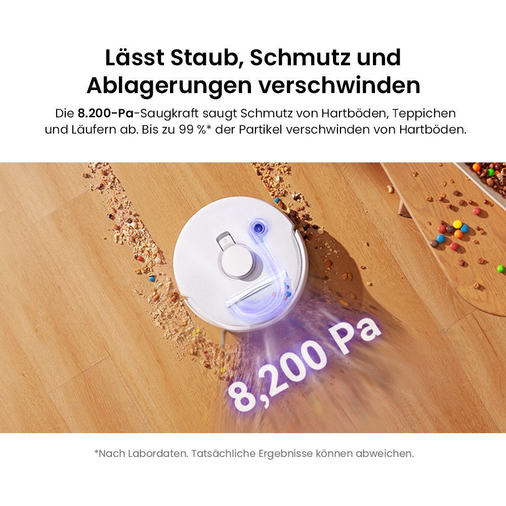 Narwal Saugroboter Freo X Ultra Wischroboter + Reinigungskonzentrat, 65 W, Schwimmende Bürste ohne Verheddern, Sprachassistent: Google Alexa Siri