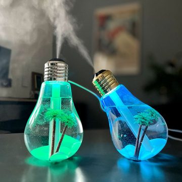 LA VAGUE Luftbefeuchter HYGRO luftbefeuchter, Luftbefeuchter mit wechselndem Licht in 7 Farben und USB-Anschluss