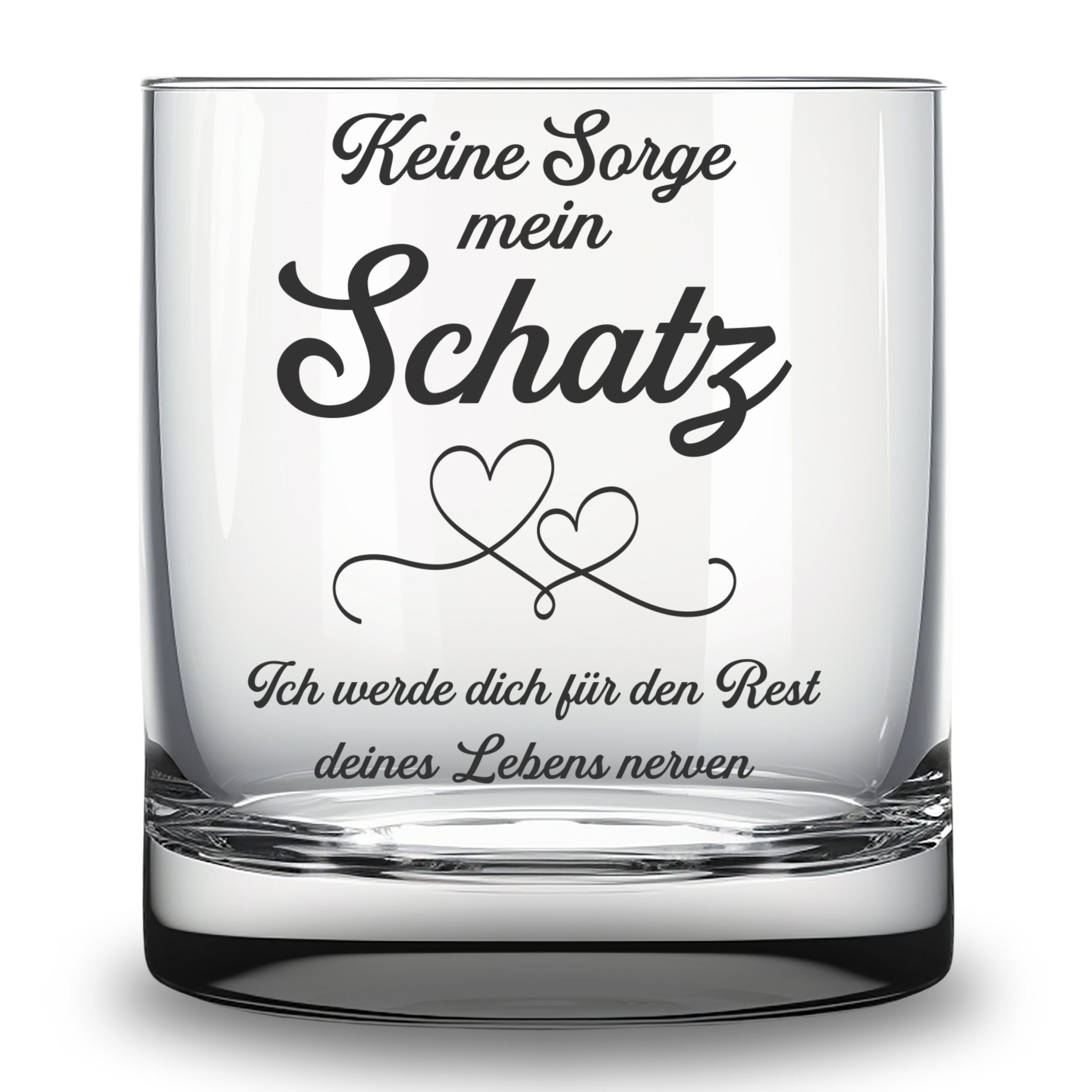 Lasernauten Whiskyglas Trinkglas mit Gravur lustiges Geschenk für Partner Frau Mann Whisky, mit Gravur