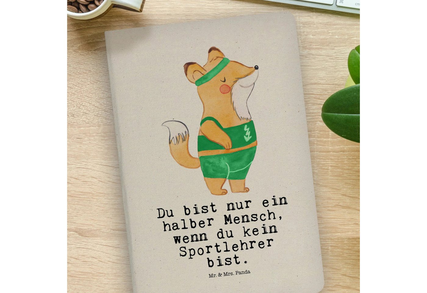 Thumbnail - Mr. & Mrs. Panda Notizbuch Sportlehrer Herz - Transparent - Geschenk, Danke, Schreibbuch DIN A4, Mr. & Mrs. Panda, Langl...