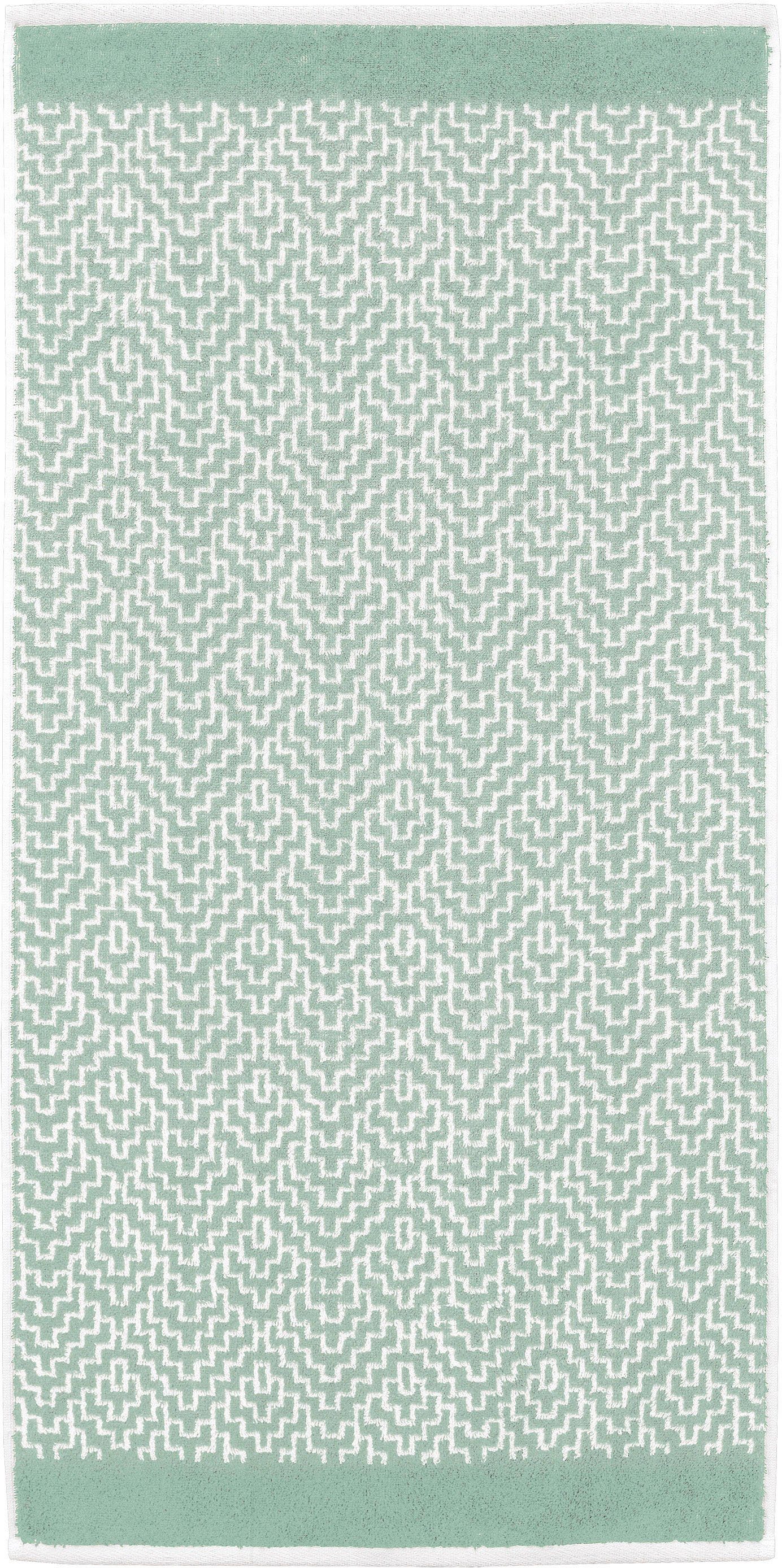 Kleine Wolke Duschtuch Botany, Größe 70/140 cm, Frottier (1-St), modernes Rauten Design
