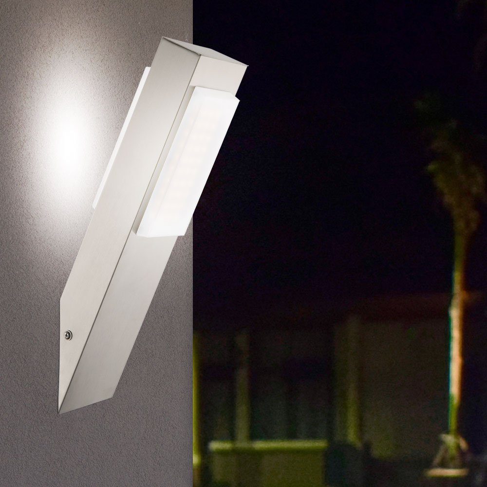 Warmweiß, Außen-Wandleuchte, LED LED-Leuchtmittel Wandlampe fest Außenleuchte Wandleuchte verbaut, Hauswand Globo IP44