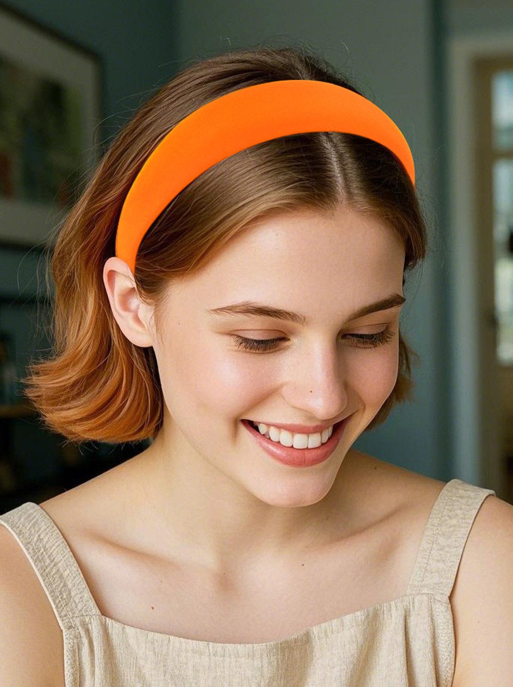 axy Haarreif Breiter Haarreif mit Stoff gepolstertes Candy Colours, Vintage Damen Haareifen Haarband