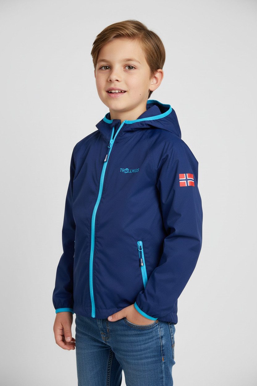 TROLLKIDS Windbreaker KIDS FJELL RUNNING JACKET für Kinder, aus Polyamid, in vielen Kindergrößen von 98 bis 176
