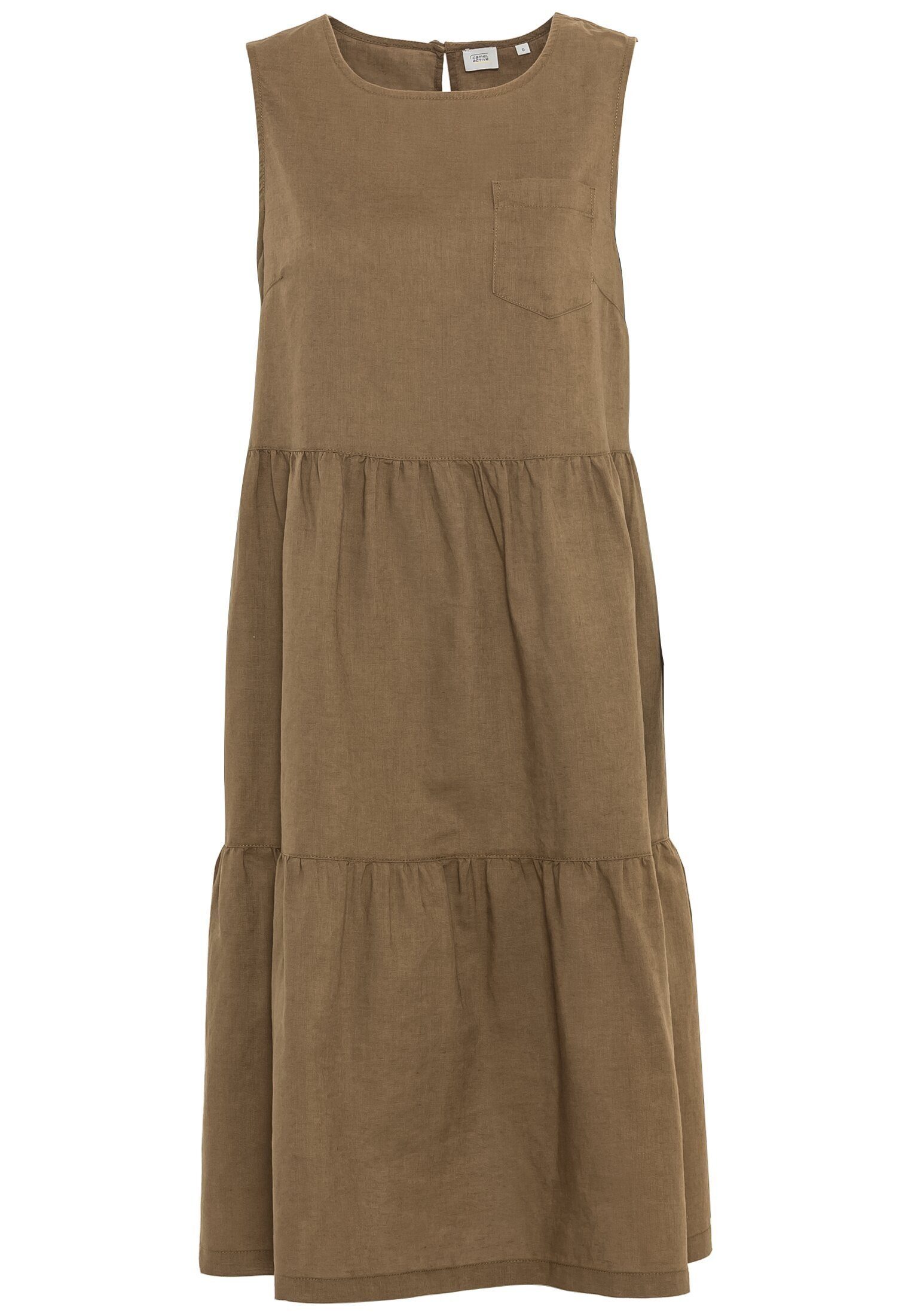 active camel aus Sommerkleid Leinenmix Braun