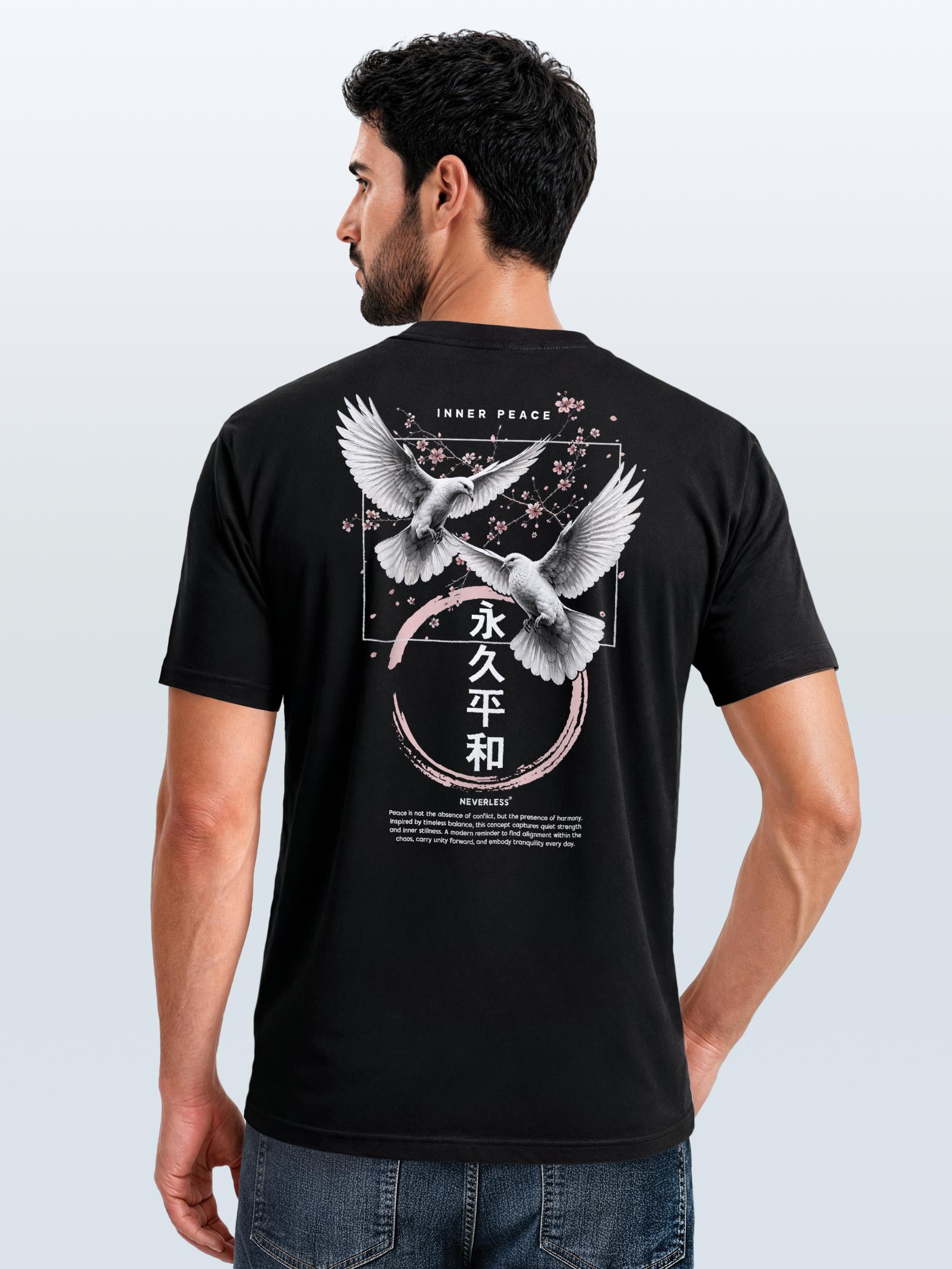 Neverless Print-Shirt Herren T-Shirt Frontprint - Design - Baumwollshirt Männer Fashion mit Print – Bild 3 von 5