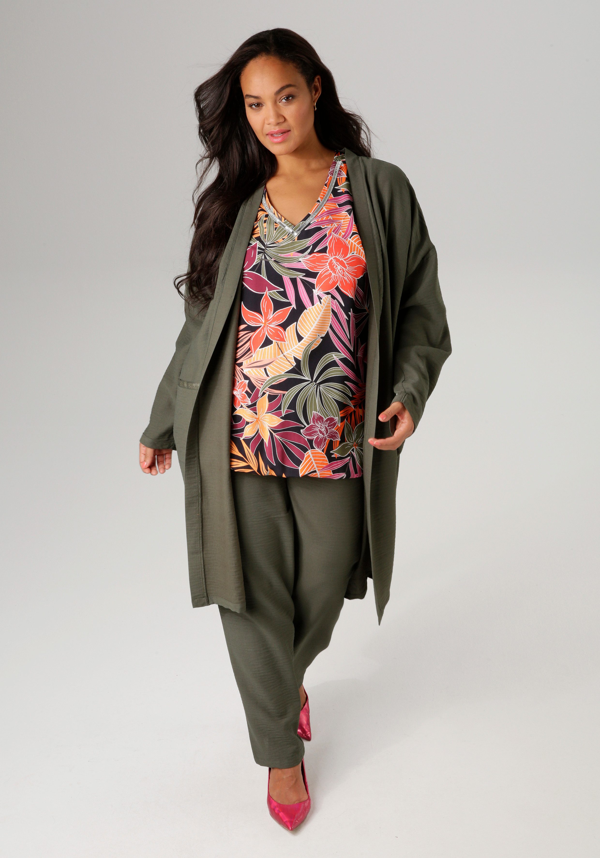 Aniston PLUS Langjacke aus strukturierter Ware günstig online kaufen