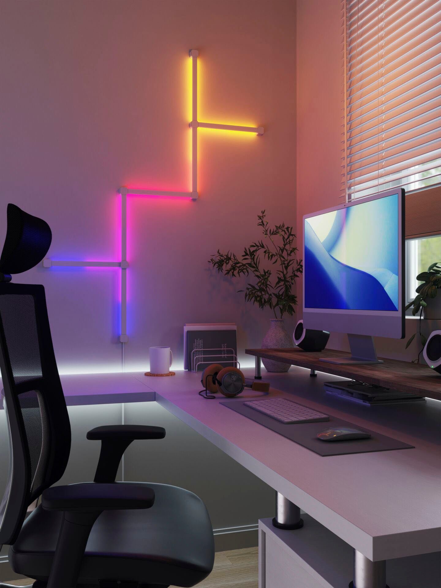 nanoleaf LED Lichtleiste Lines, LED fest integriert, Warmweiß, Expansion Pack - 3 PK, Erweiterung zum Starter Kit