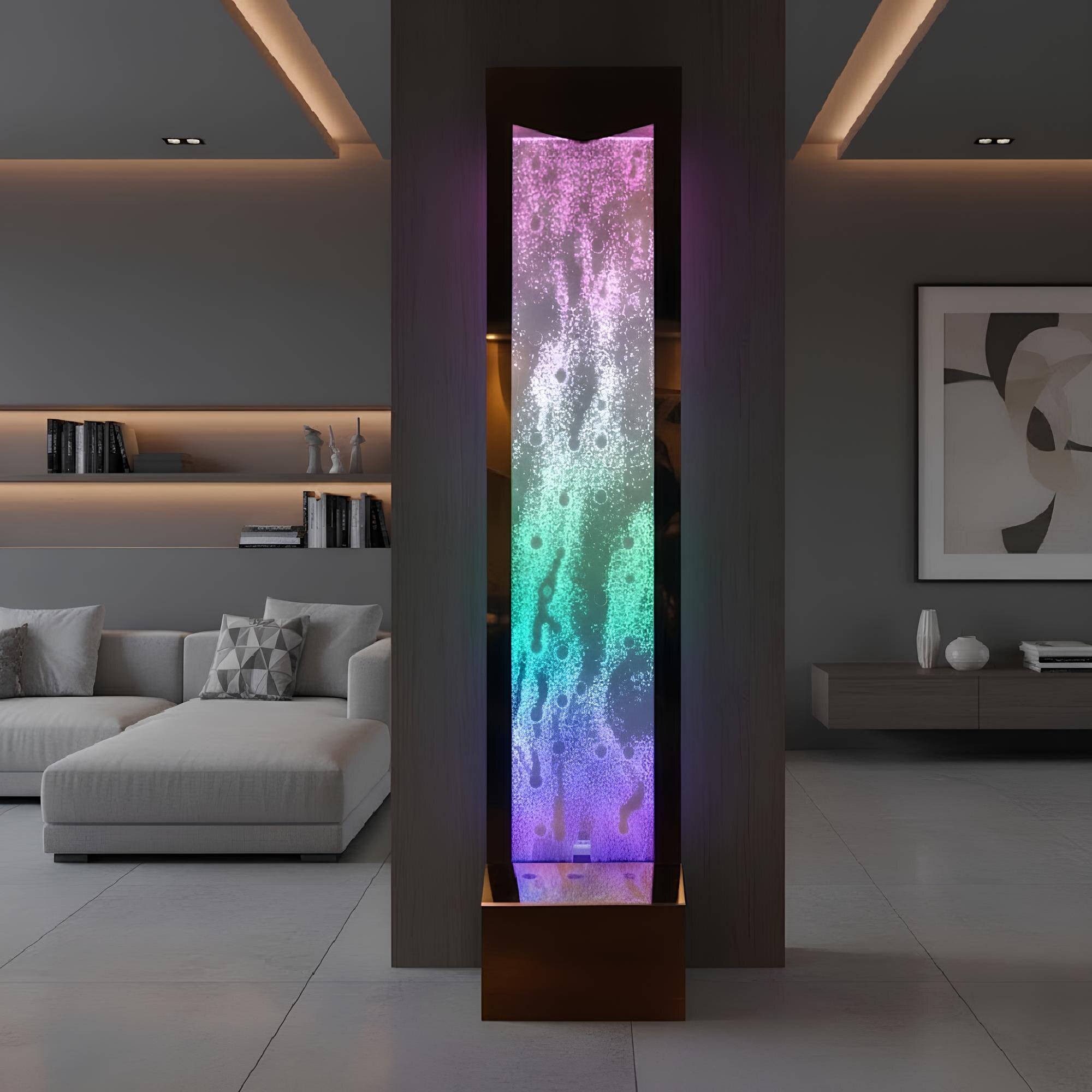 JVmoebel Zimmerbrunnen Wandpaneel mit LED-Hintergrundbeleuchtung und Raumteiler-Funktion, Made in Europa