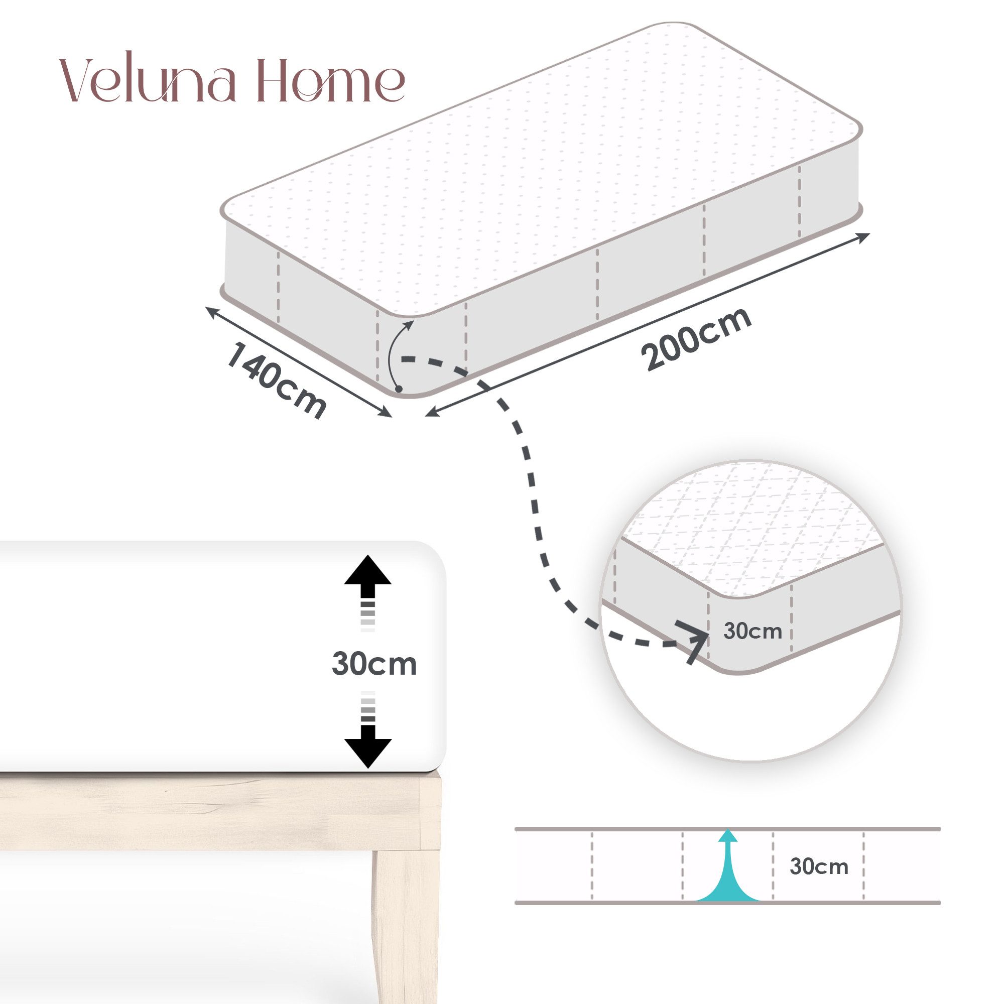Veluna Home Spannbettlaken Premium Jersey Bettlaken, günstig online kaufen
