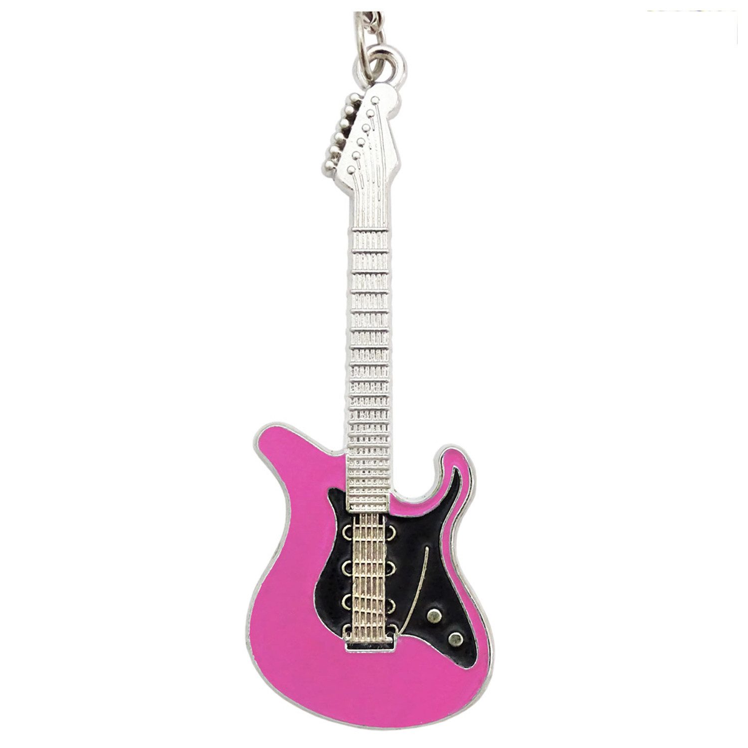 keepdrum E-Gitarre keepdrum Schlüsselanhänger E-Gitarre in Pink, Aus Metall gefertigt, Mit feinen Details