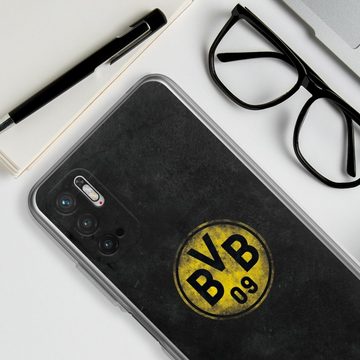 DeinDesign Handyhülle Borussia Dortmund BVB Fanartikel Grunge, Xiaomi Redmi Note 10 5G Silikon Hülle Bumper Case Handy Schutzhülle