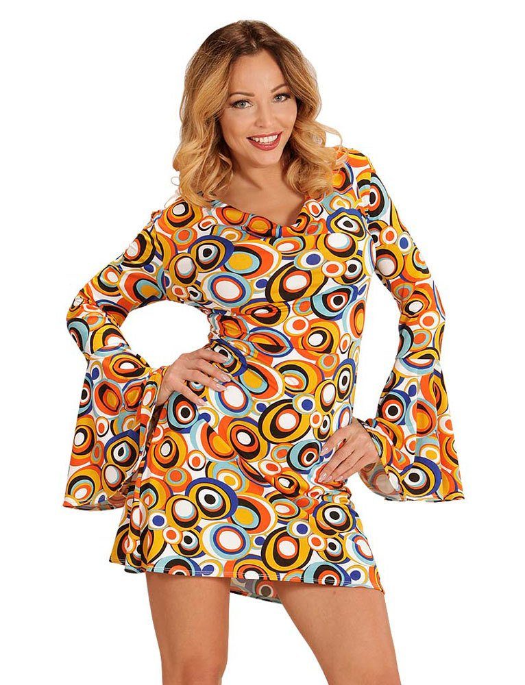 Kostüm 70er Jahre Retro Kostüm Kleid 'Bubbles' für Damen