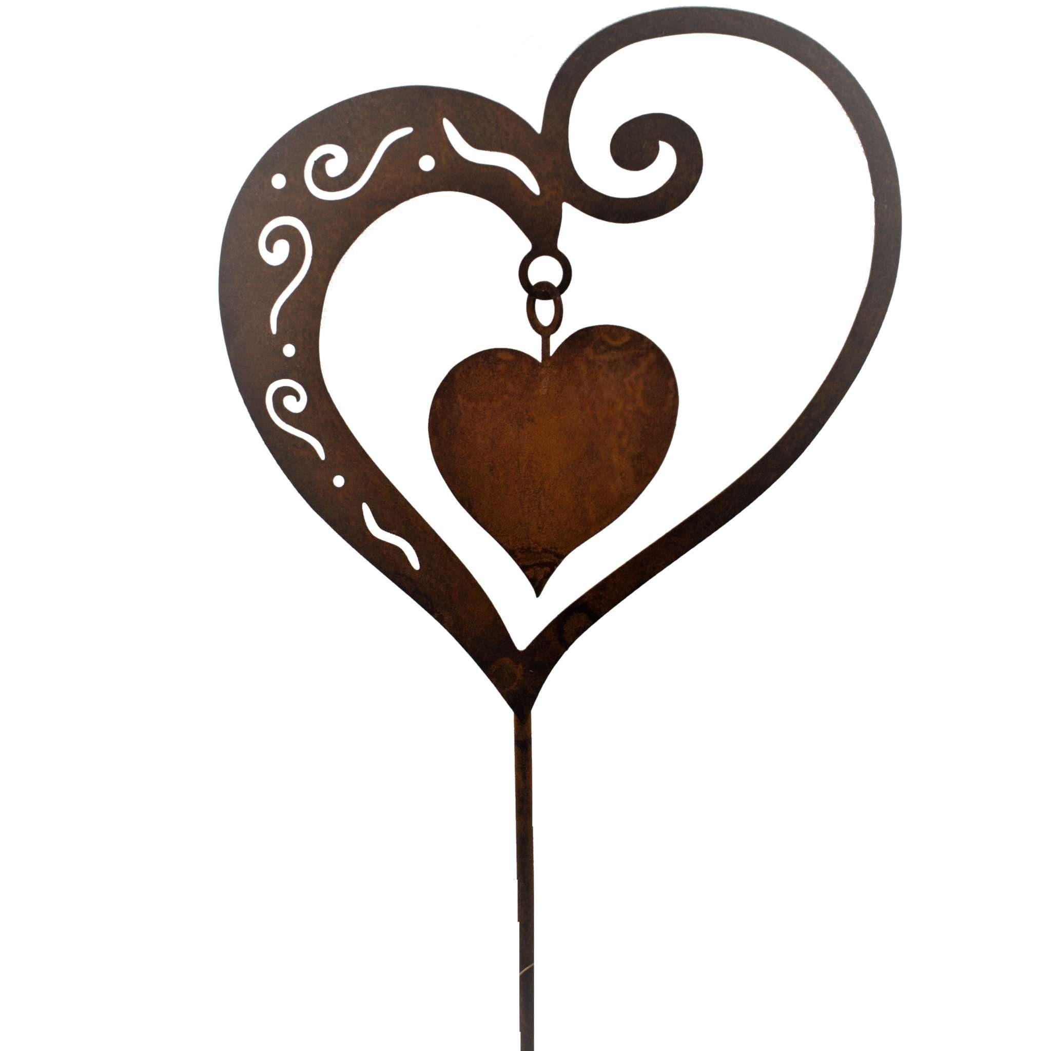 Rostikal Gartenfigur Rost Deko Herz, echter Rost günstig online kaufen