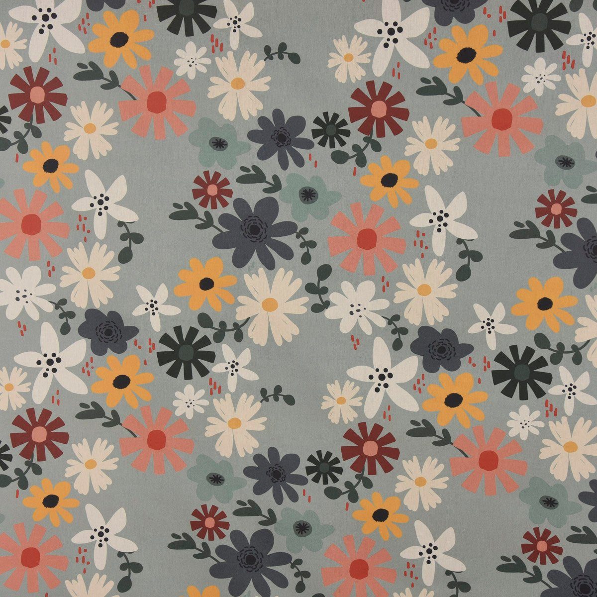 SCHÖNER LEBEN. Zugluftstopper Zugluftstopper Halbpanama Blumen Blüten mint bunt, handmade